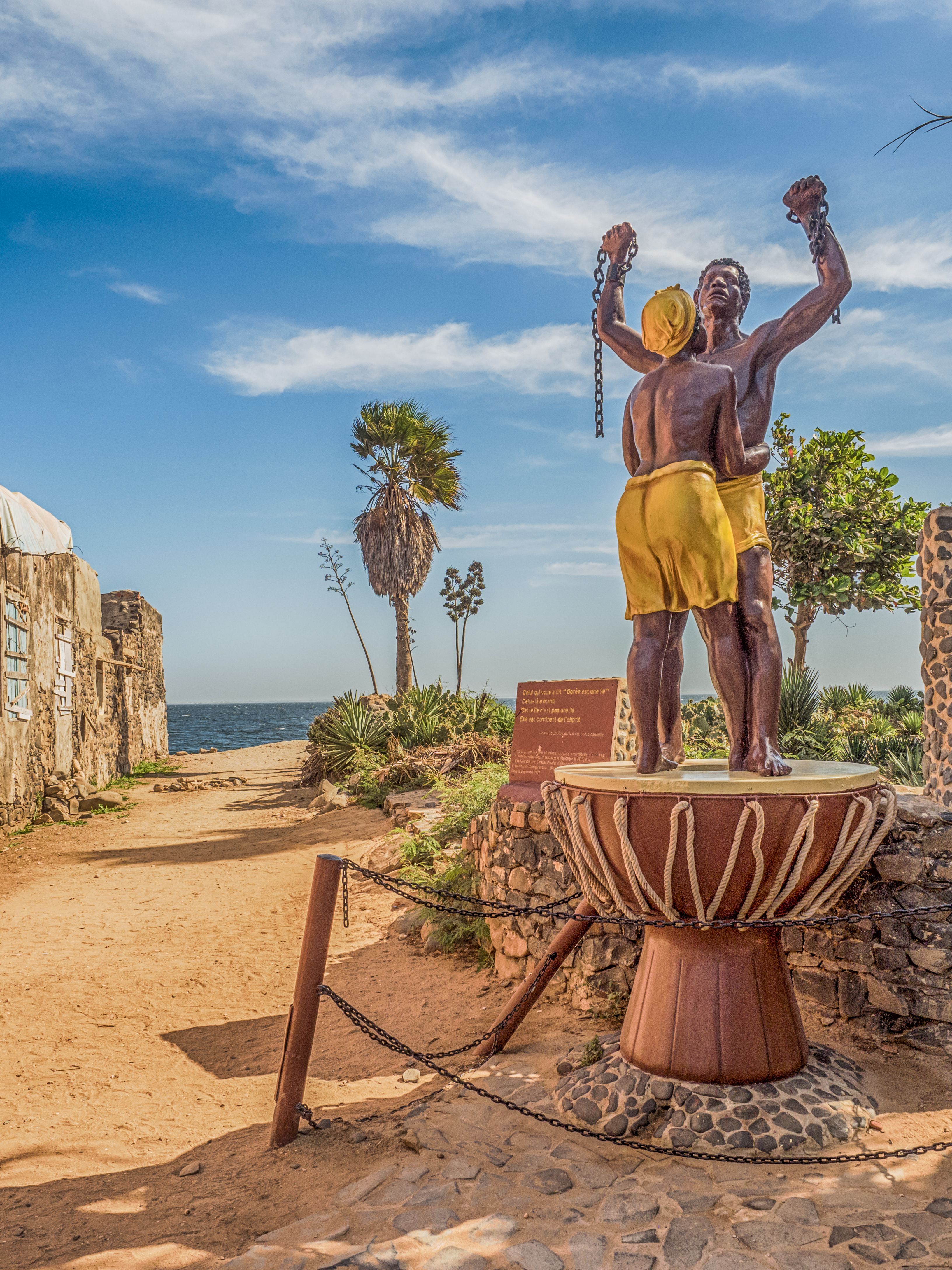 coastal city statue Senegal