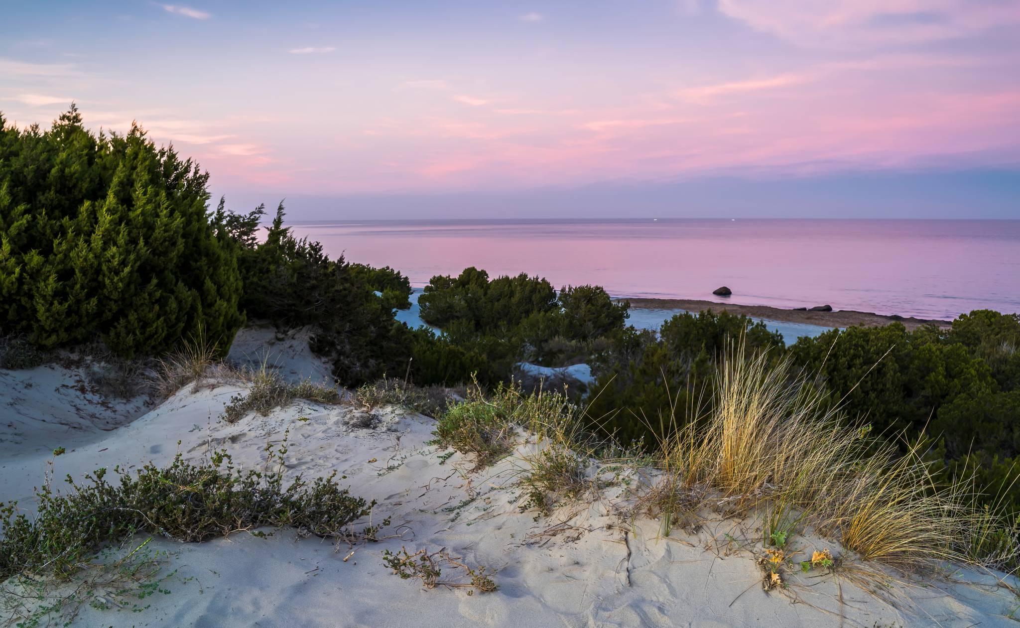 sunset in barbagia beach