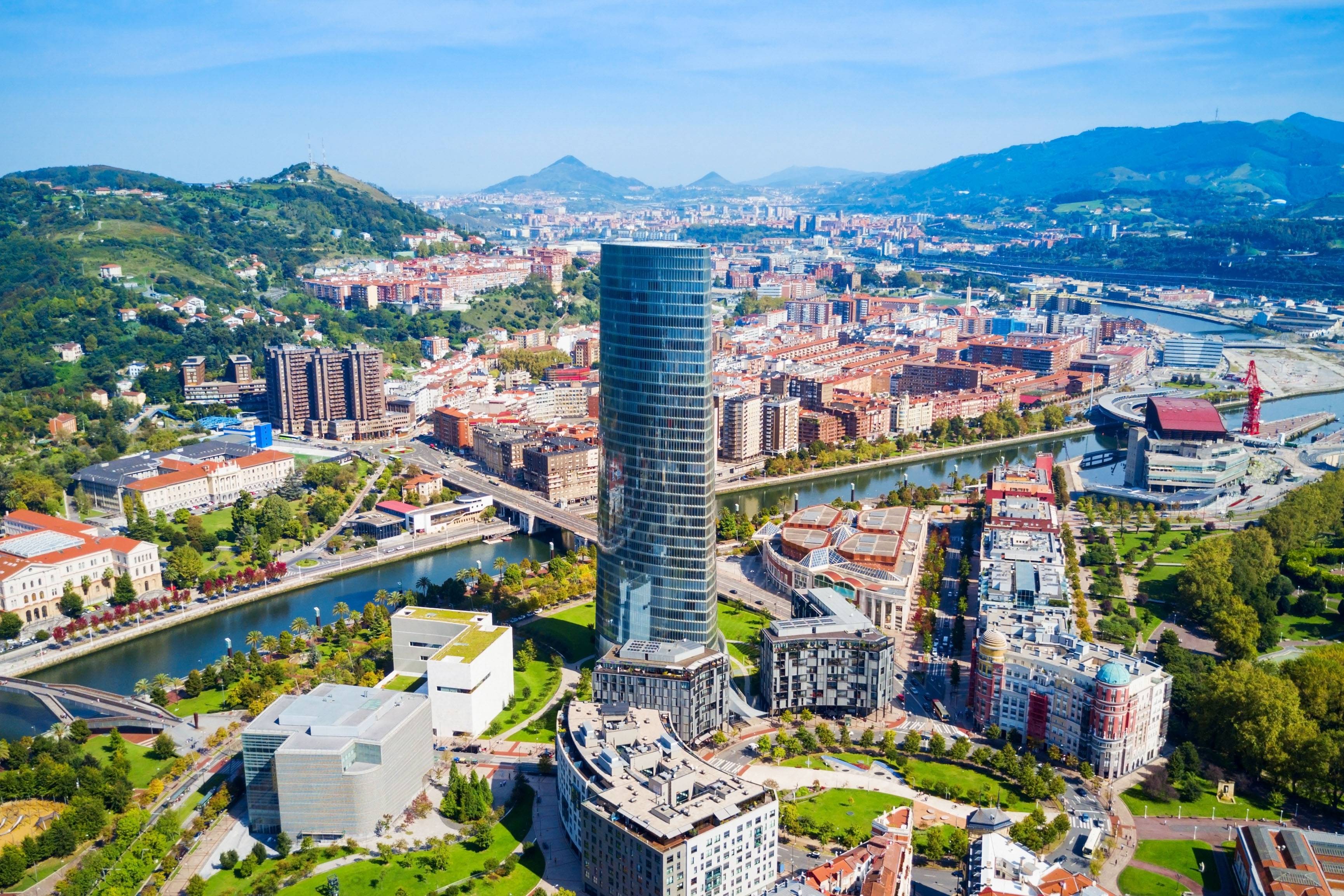 panorama dall alto di bilbao