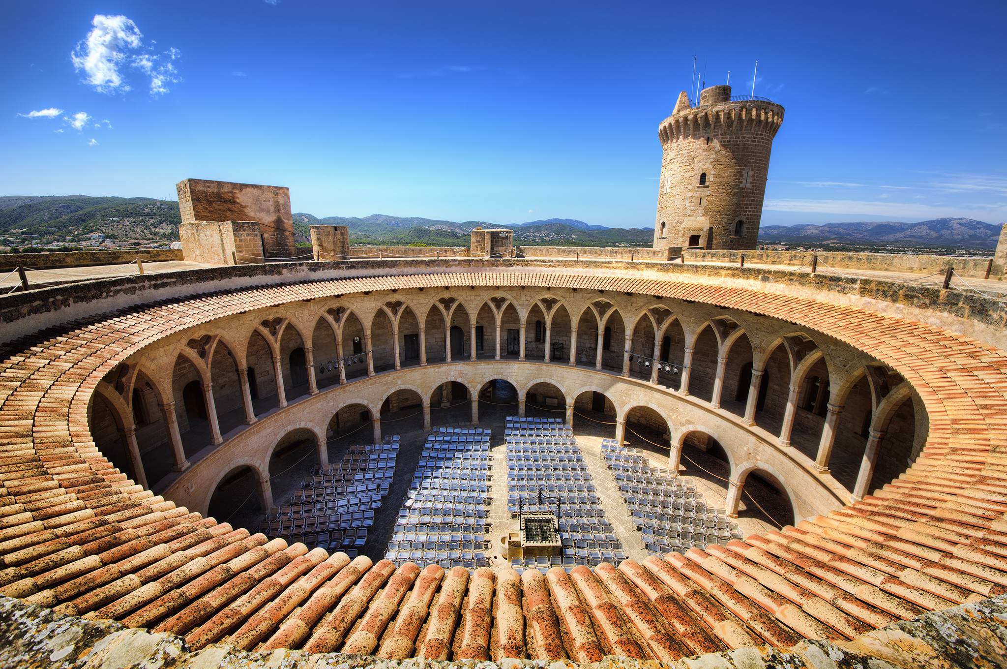 pianta circolare castello di bellver spagna