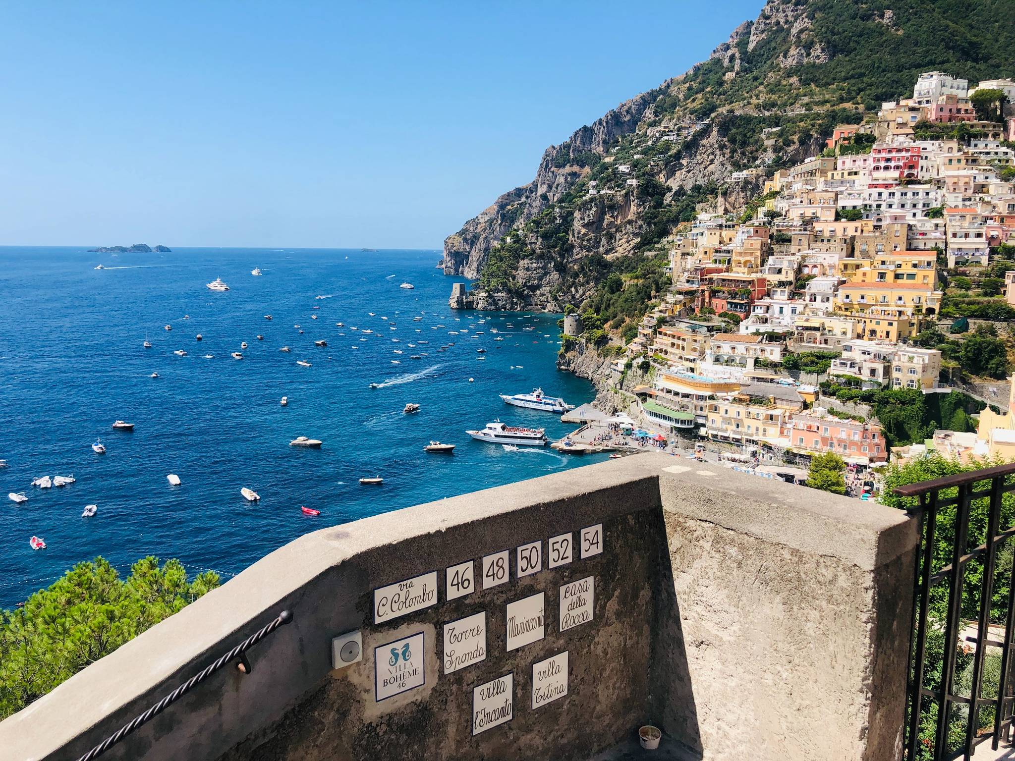 vista mare e costiera di positano