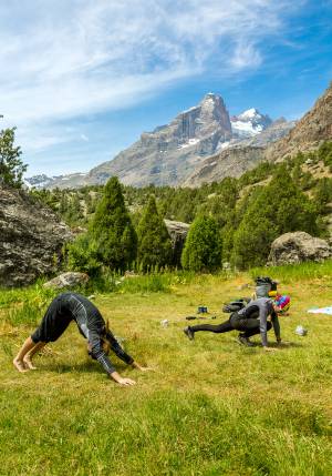 yoga relax in montagna