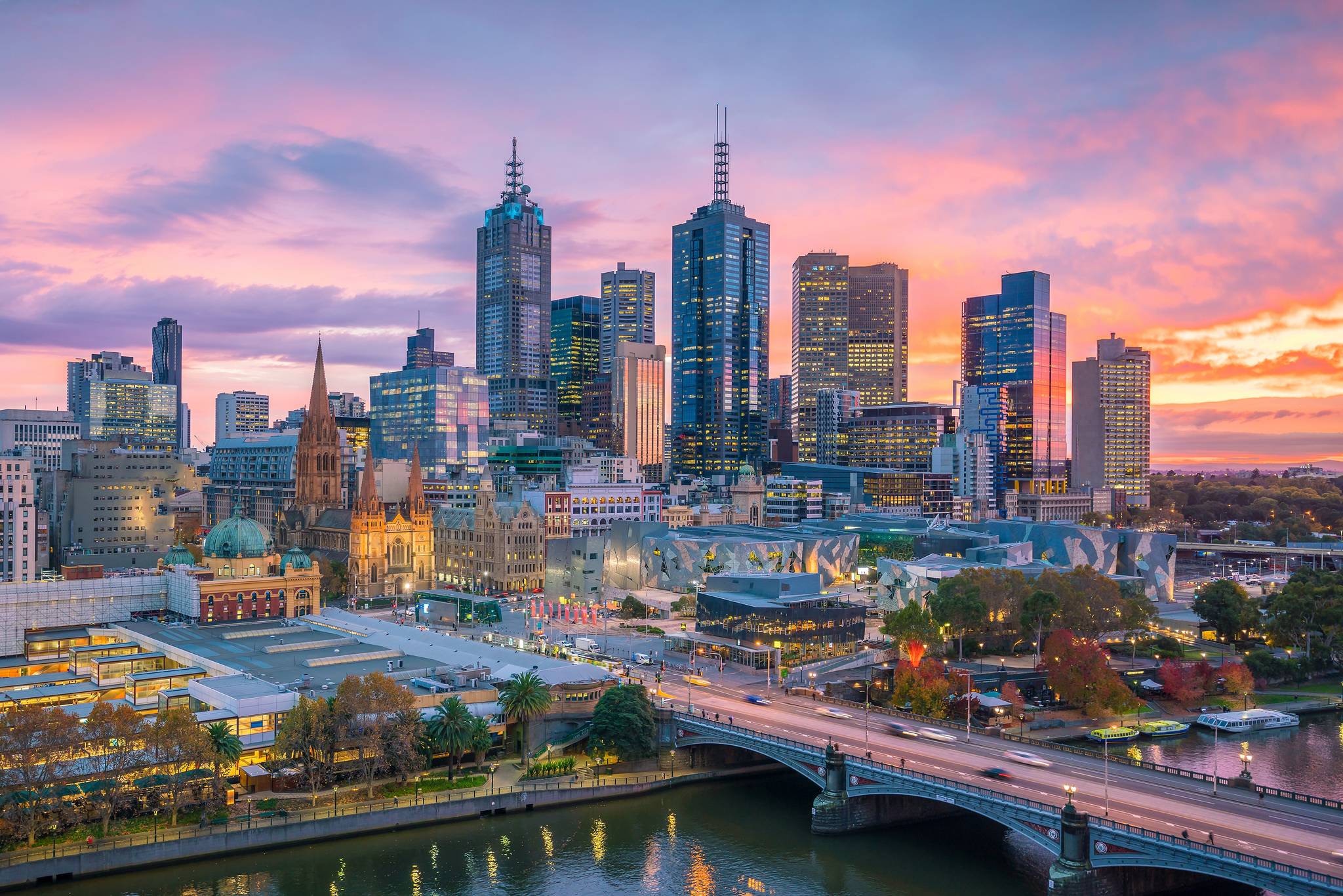 tramonto a melbourne