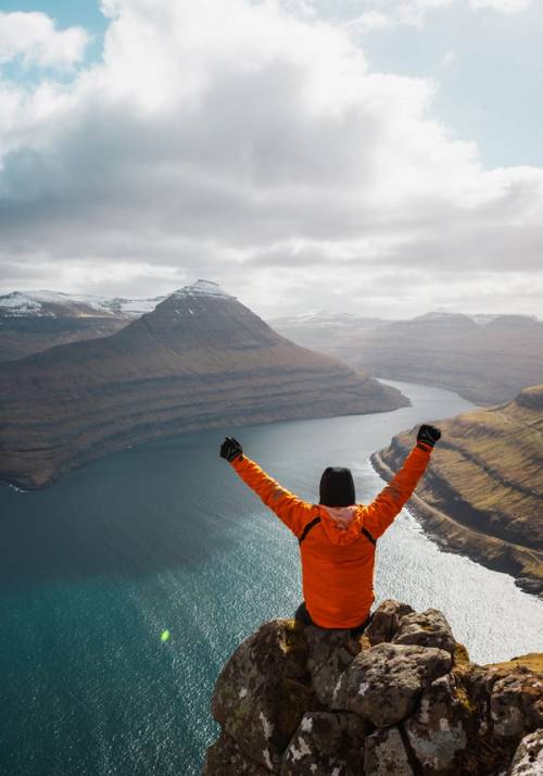 man on a fjord in Denmark
