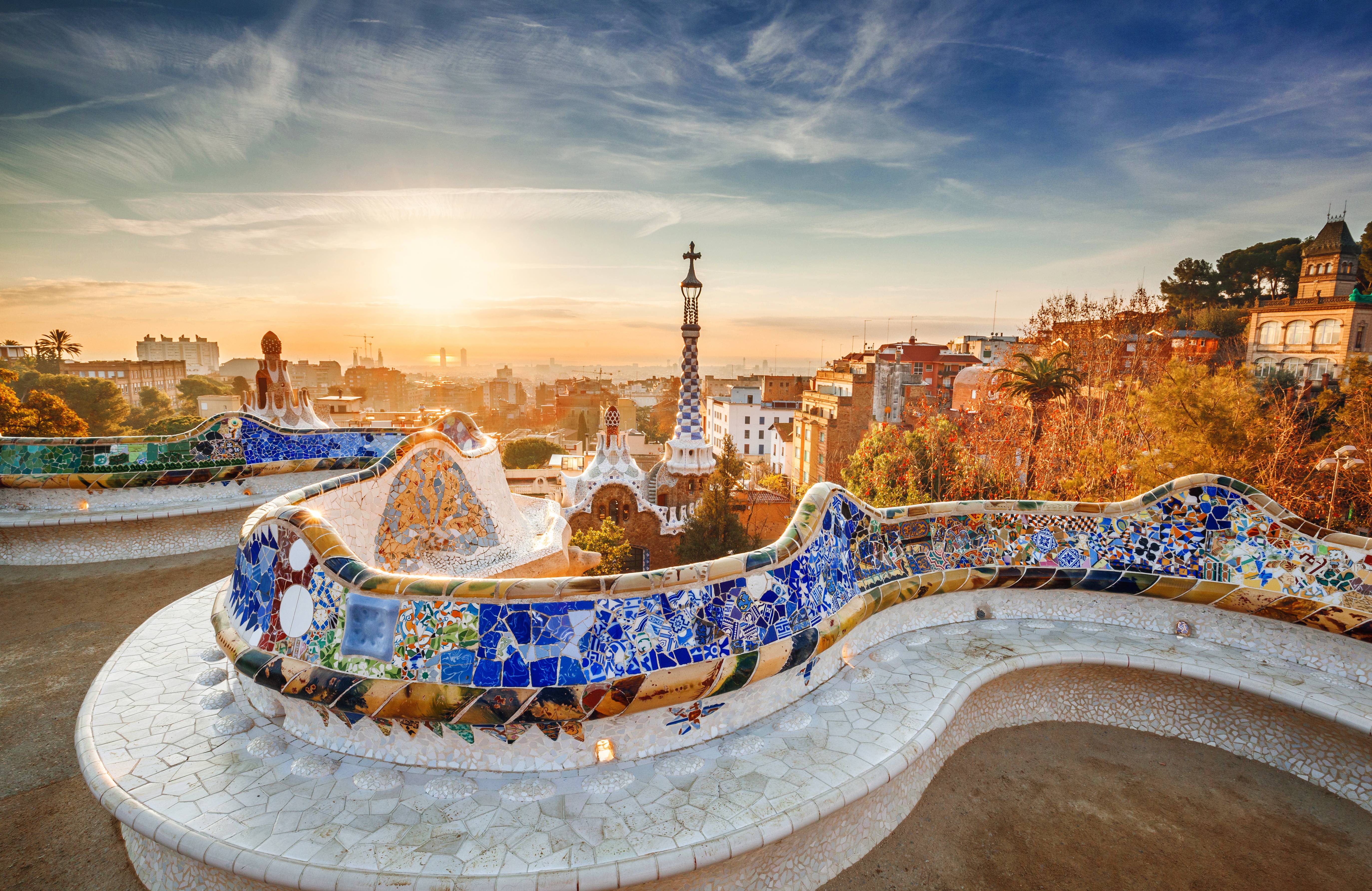barcellona al tramonto