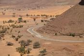 strada nel deserto della mauritania