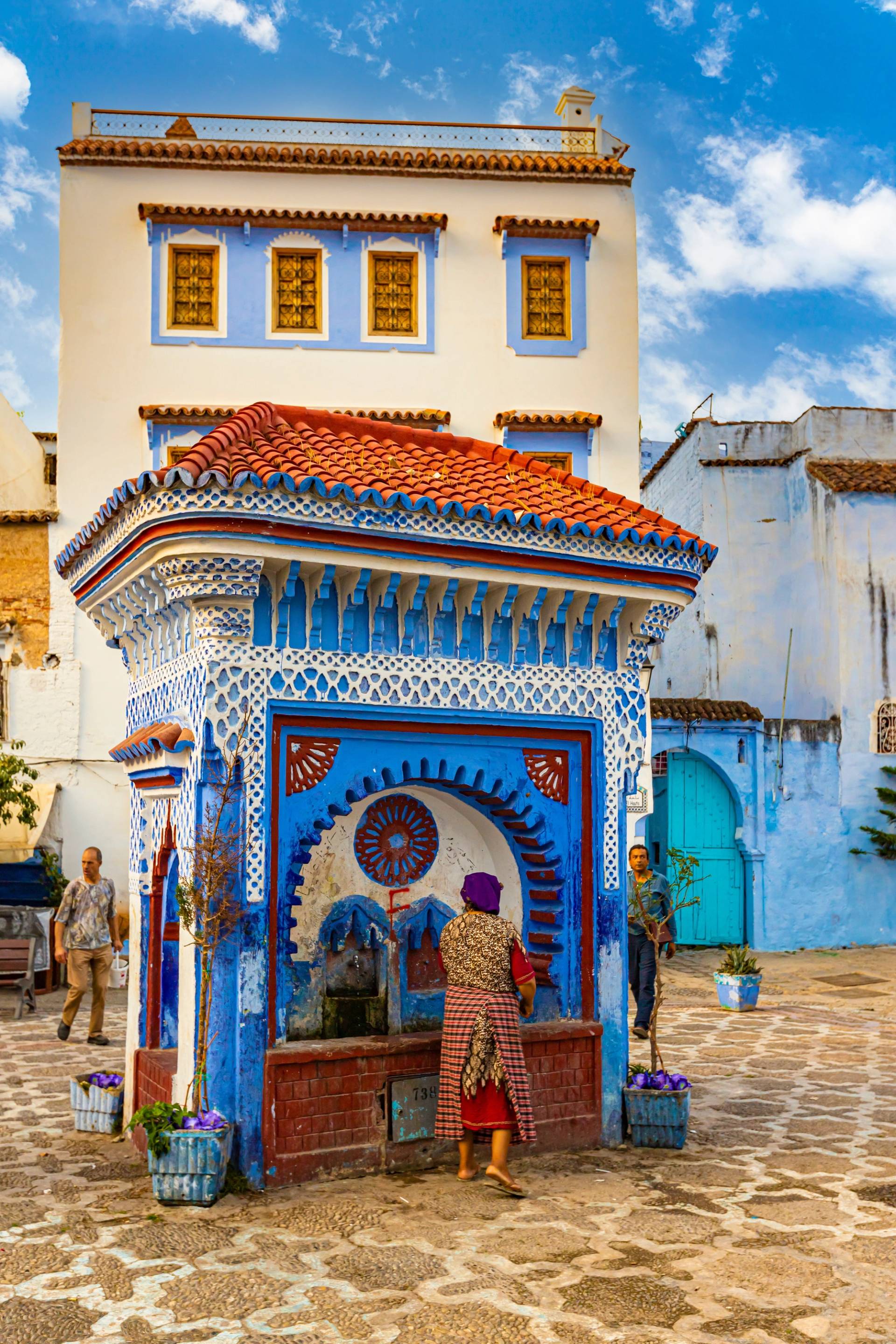 kiosk at the blue city in Morocco
