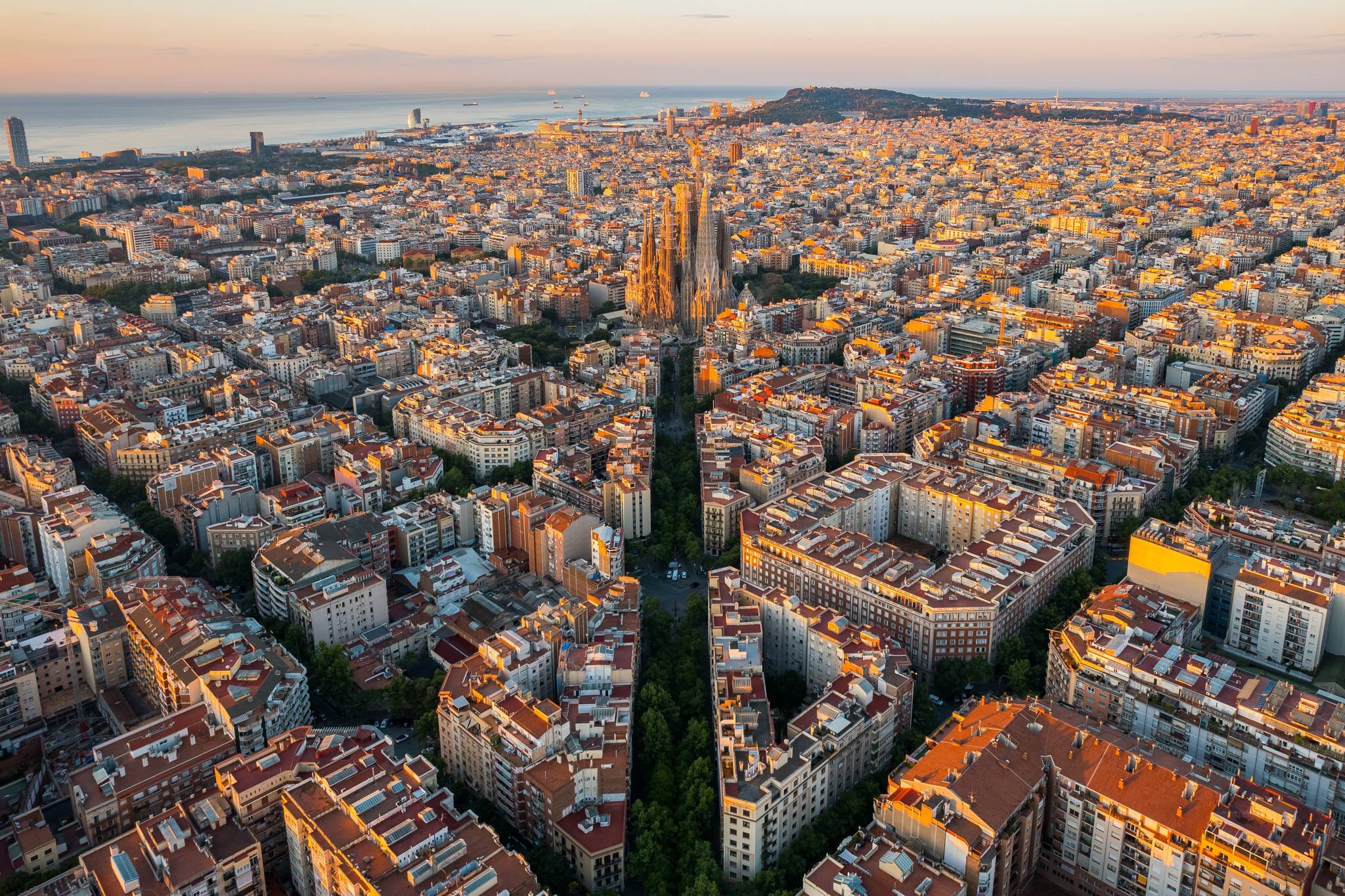 vista aerea di barcellona