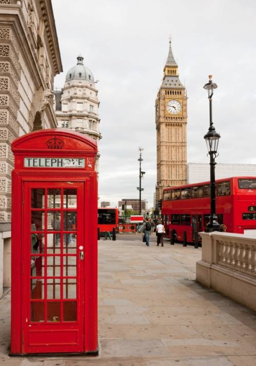 cabina telefonica rossa e big ben londra