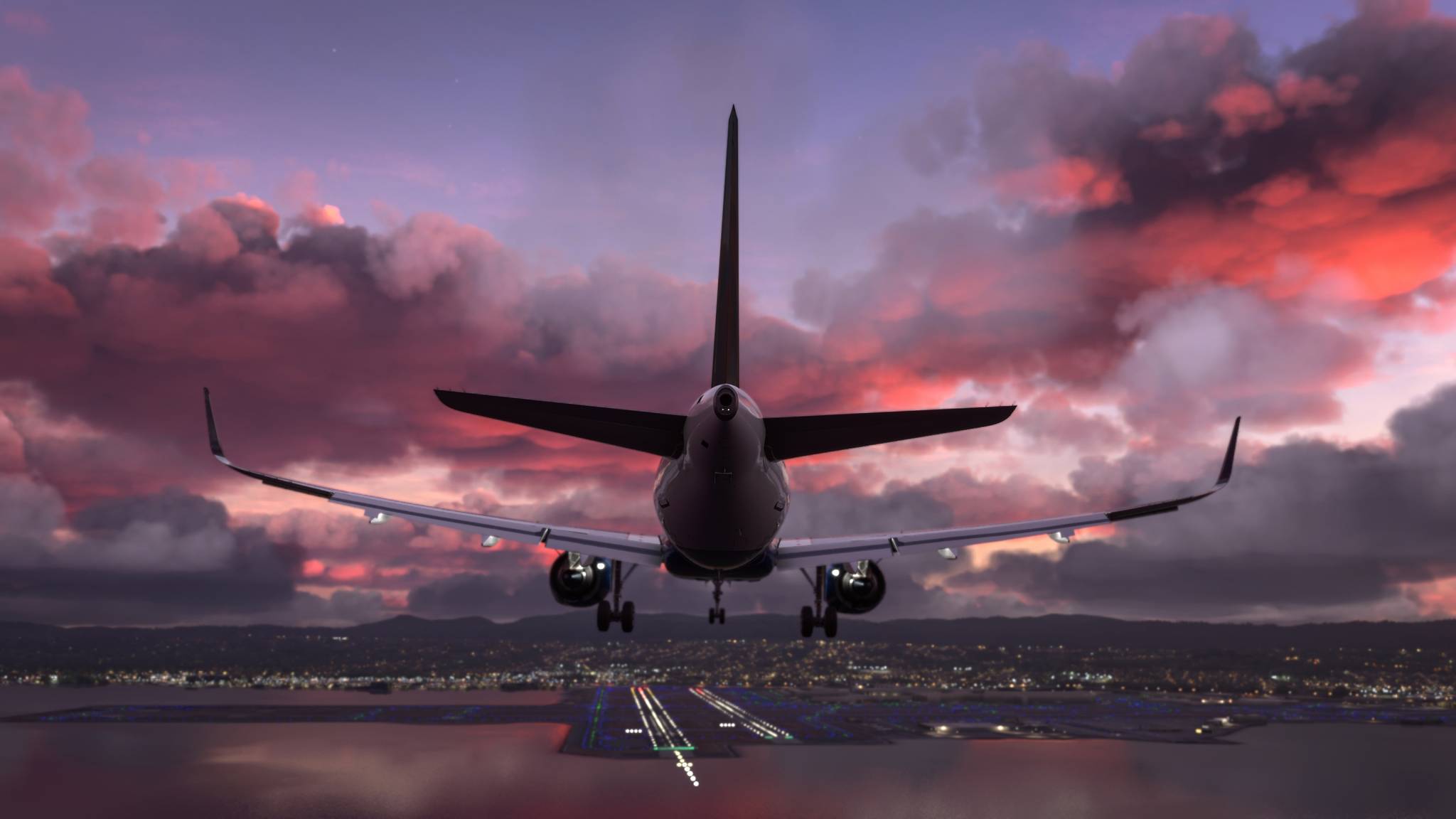 aereo che atterra