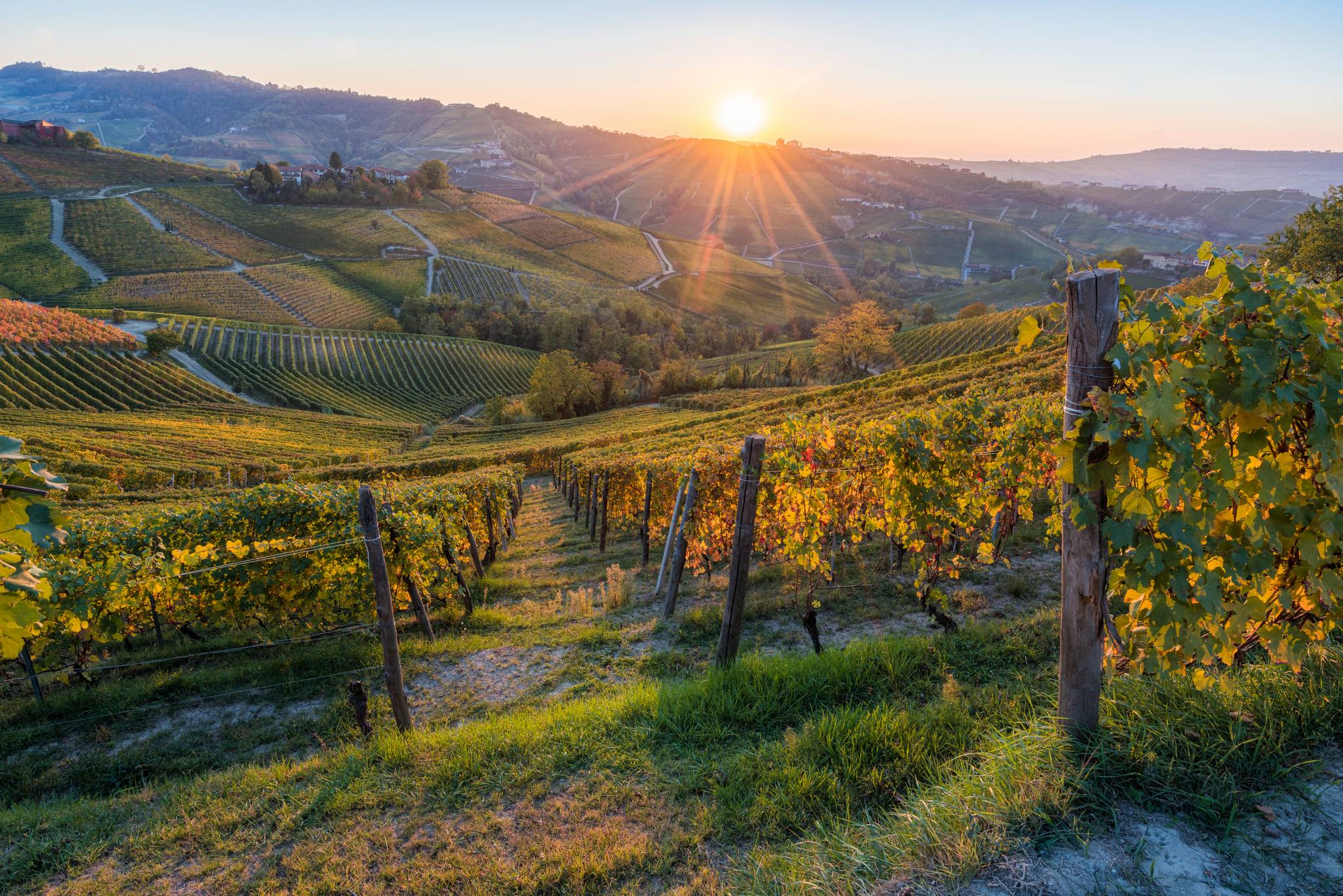 sunset in langhe