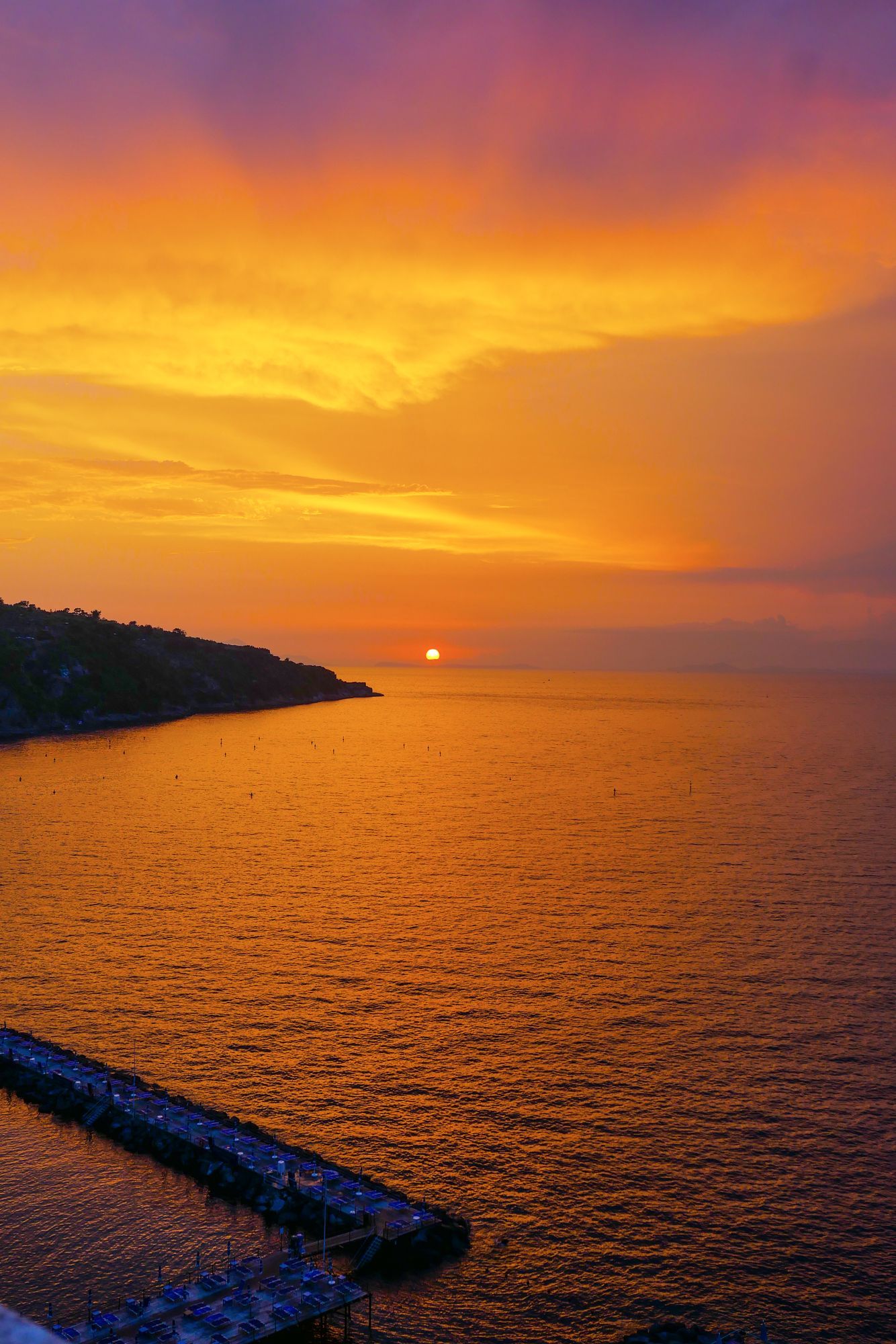 sunset in sorrento