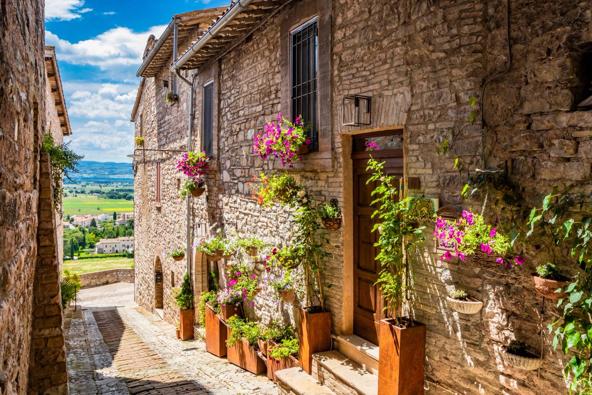 case con fiori spello umbria