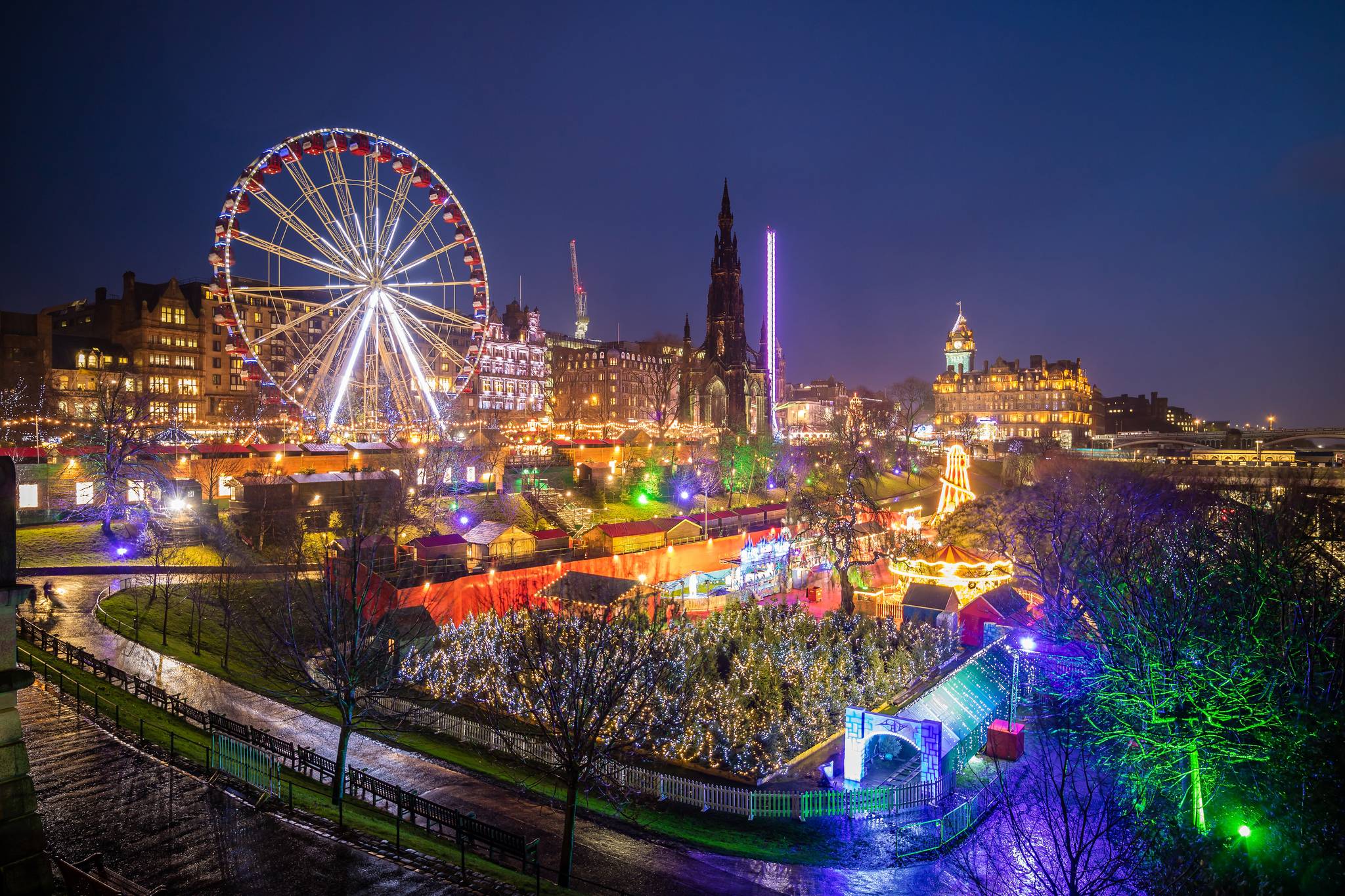 edimburgo ruota e mercatini natale