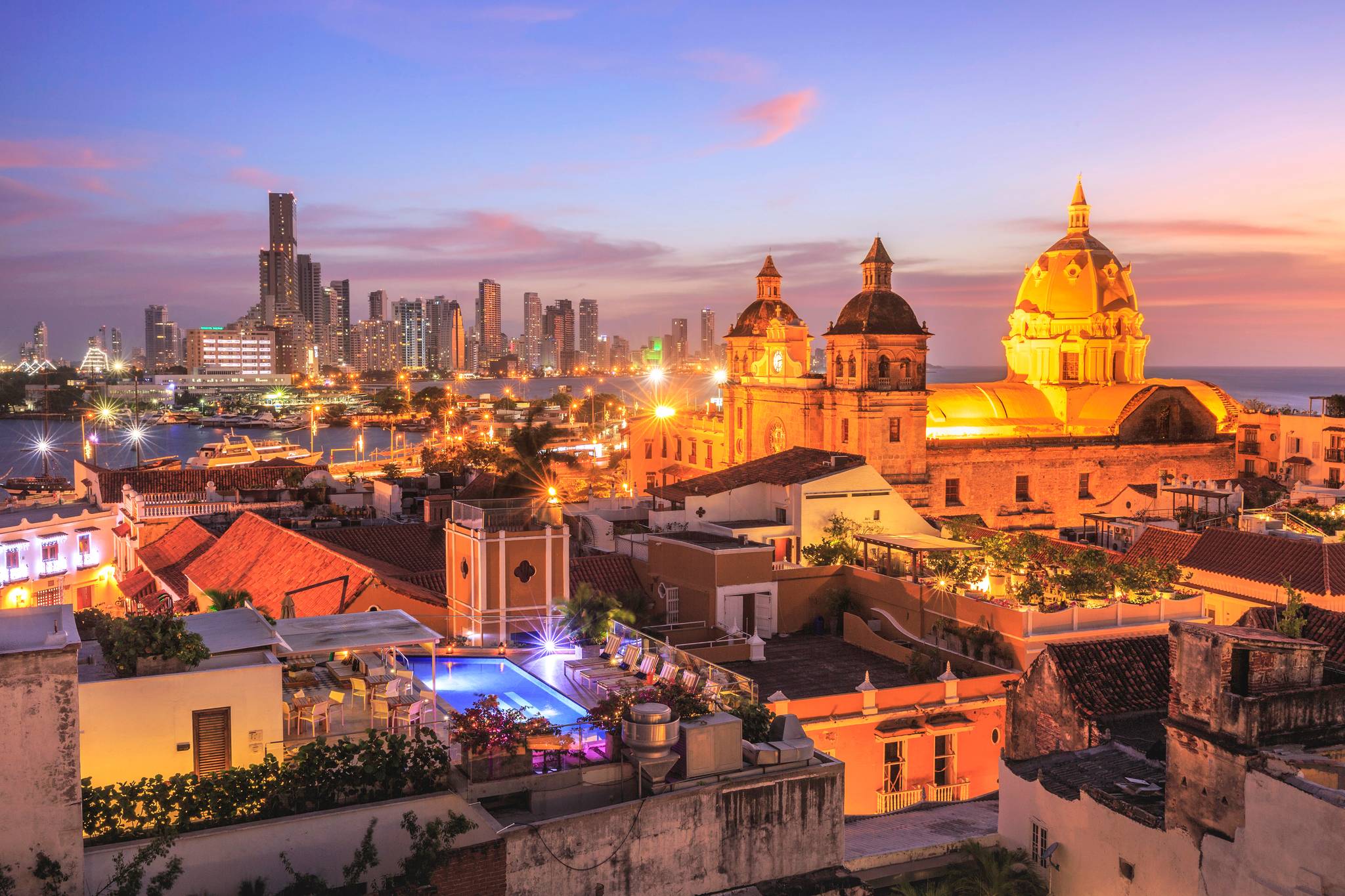 skyline citta vecchia di cartagena