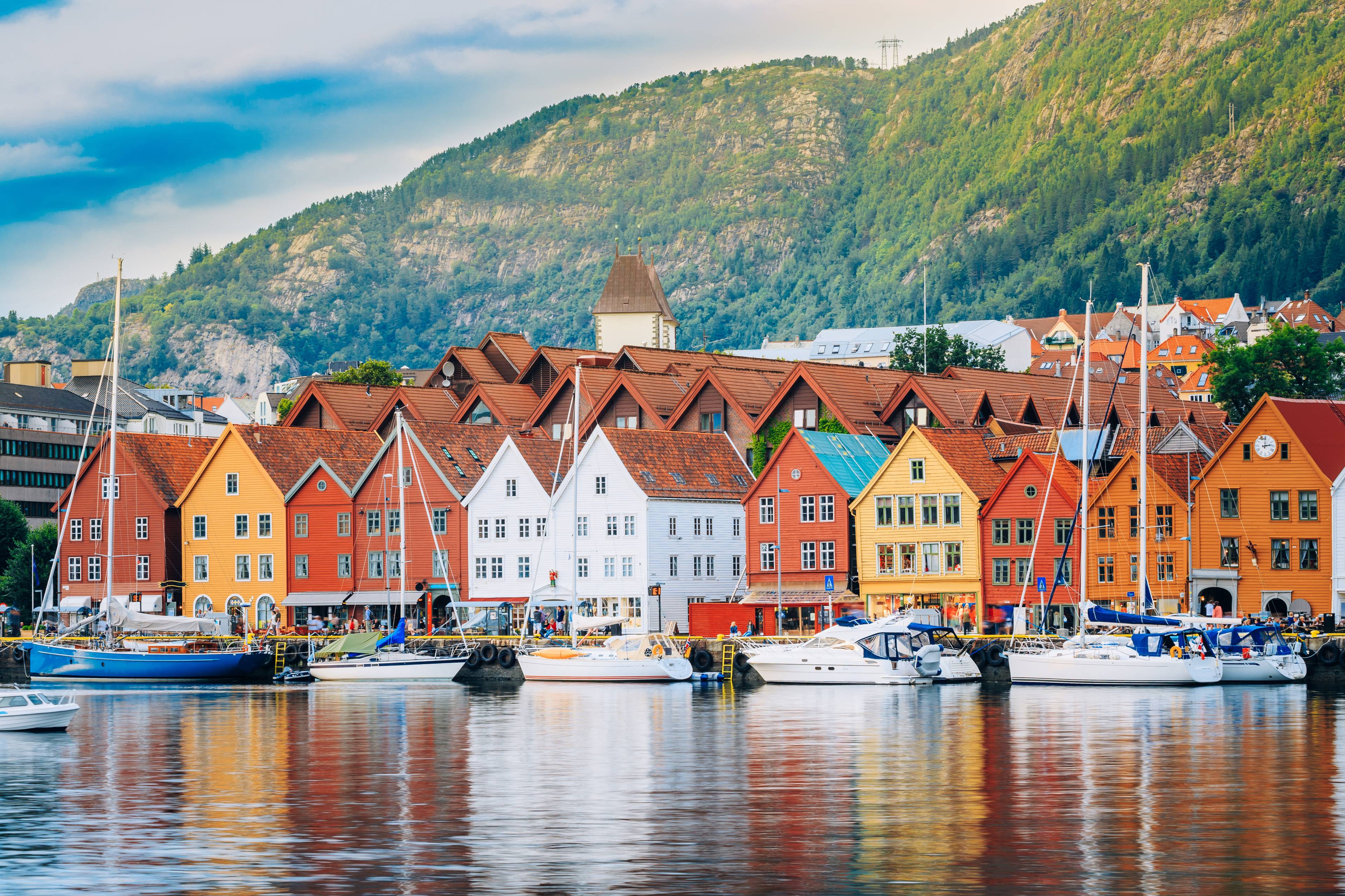 porto case colorate bergen norvegia