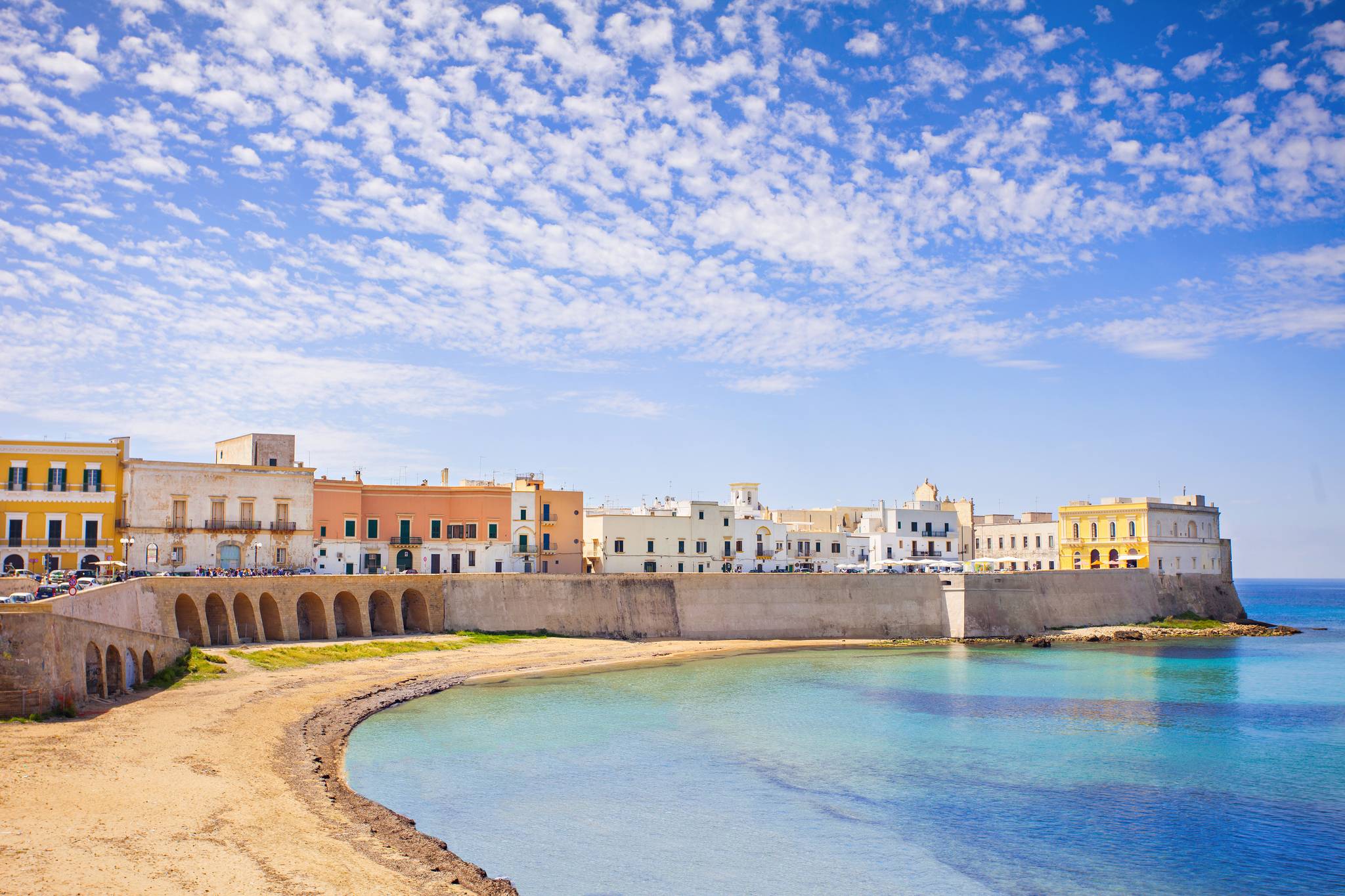 spiaggia nel centro di gallipoli