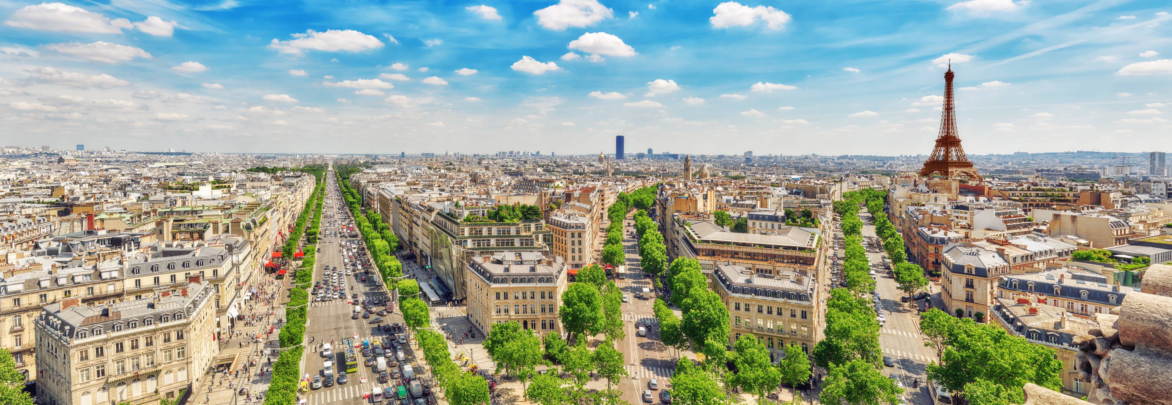 panorama di parigi dall alto