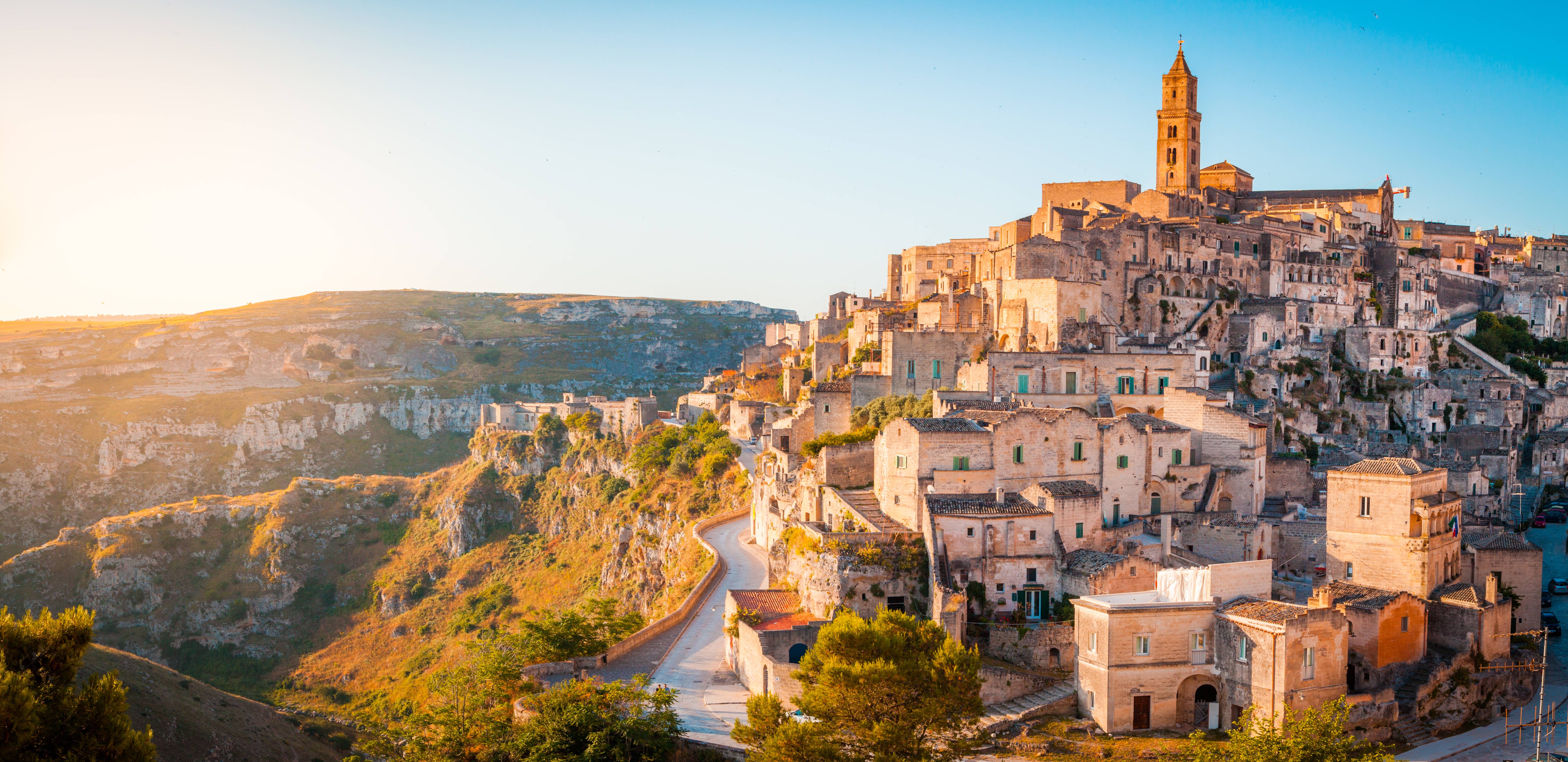 matera al tramonto