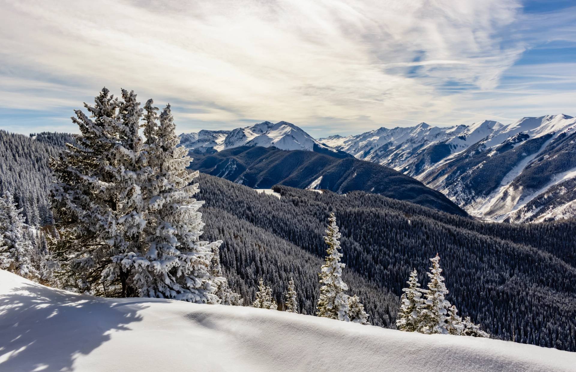 montagne innevate aspen stati uniti