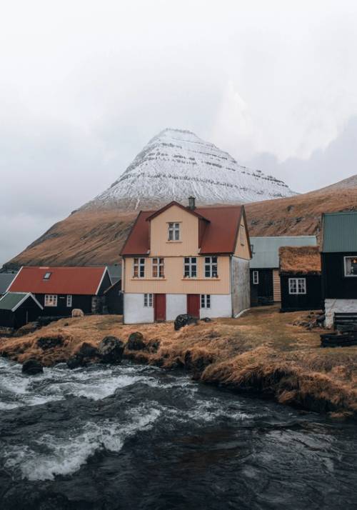 Danish village shrouded in fog