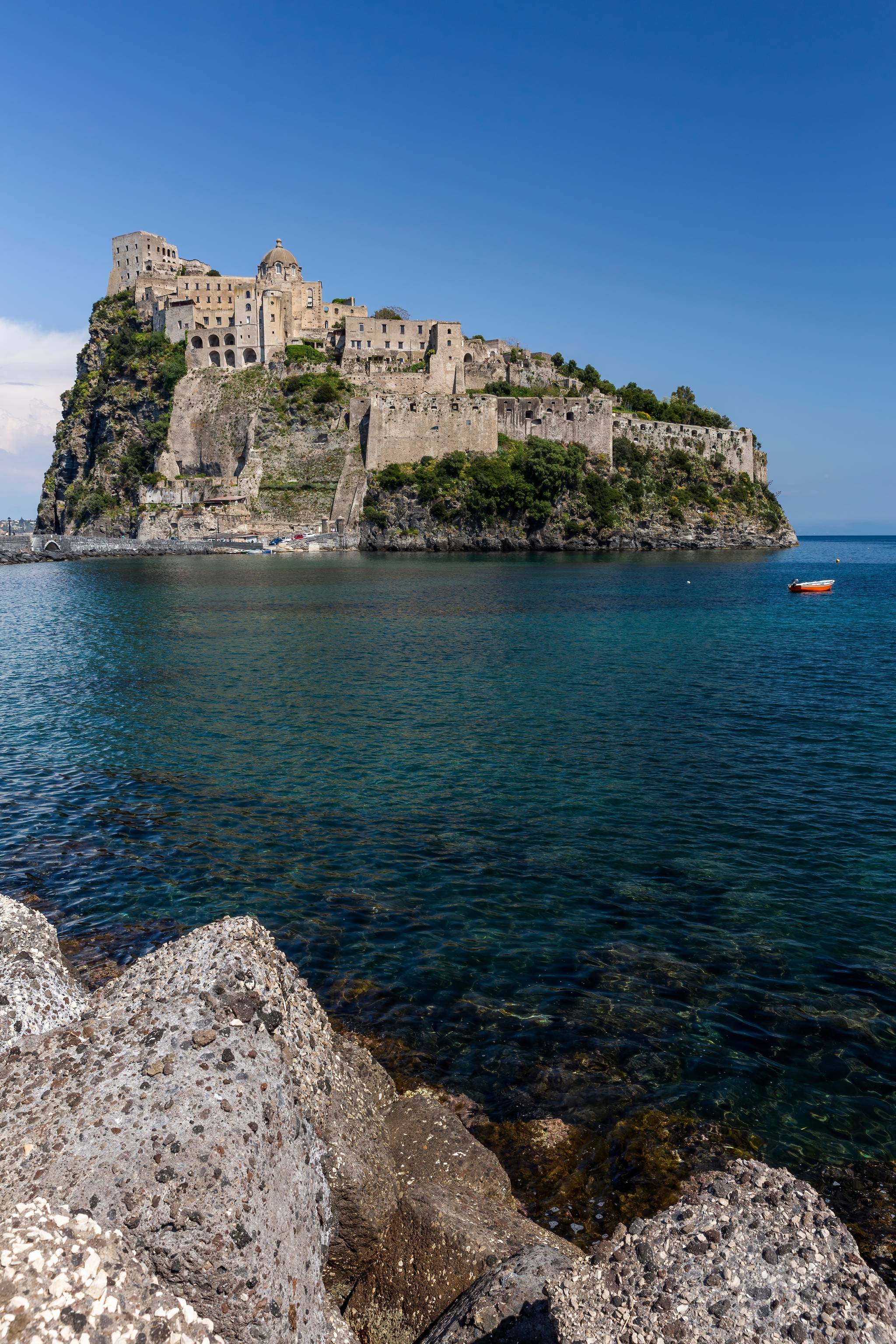 ischia rocks and sea