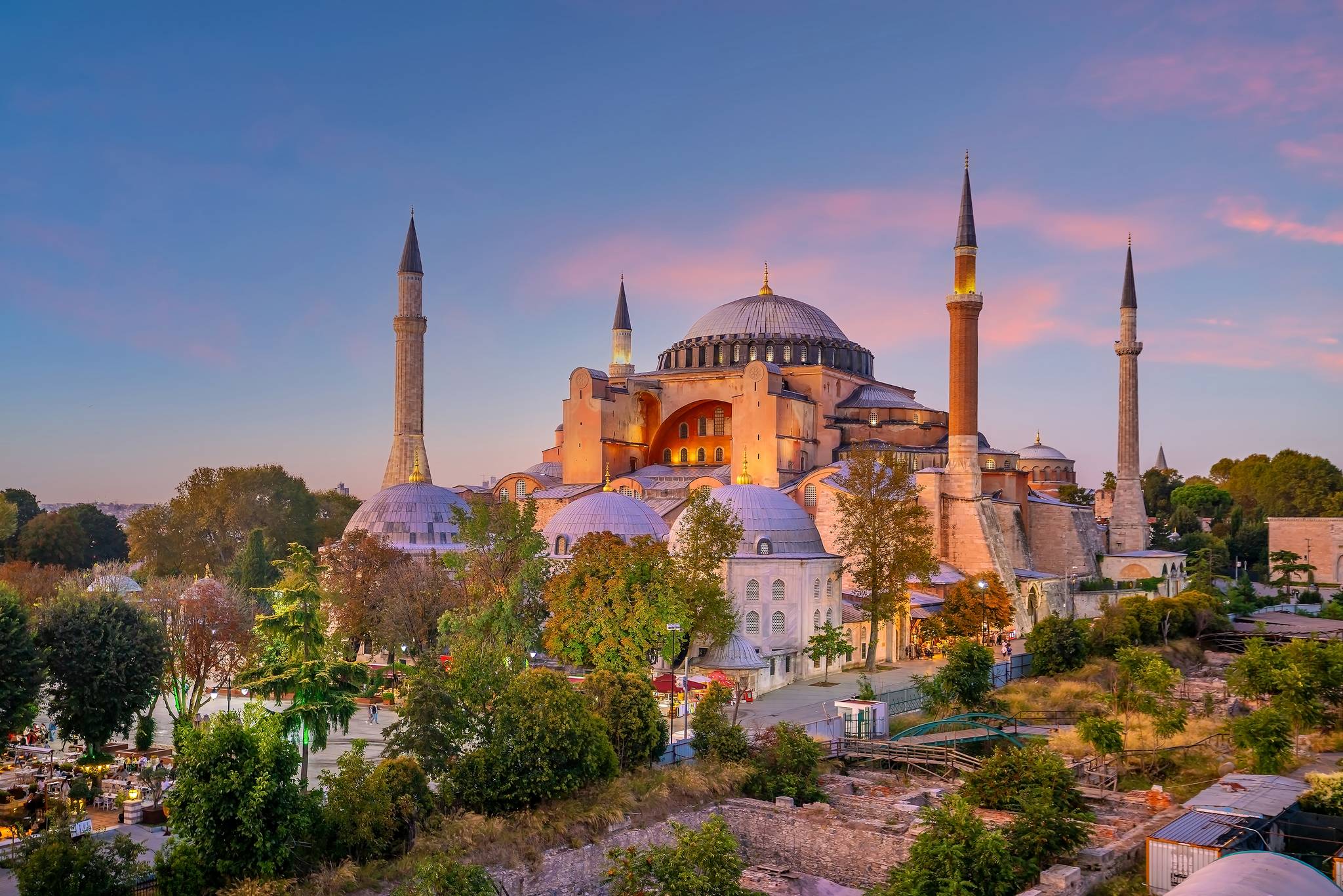 moschea istanbul al tramonto