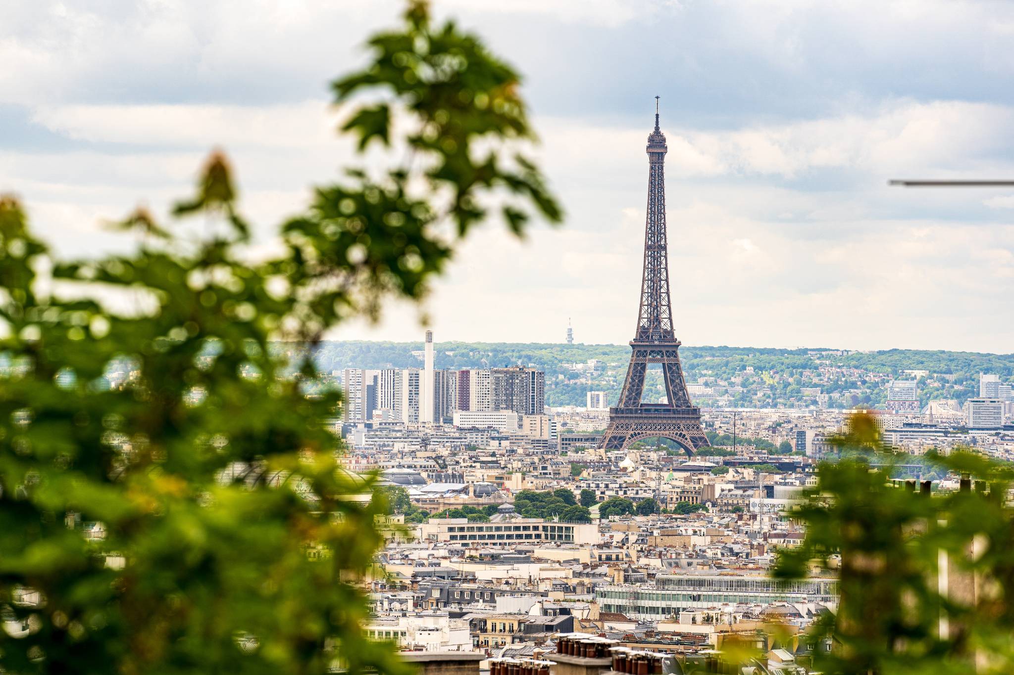 Vista panoramica sulla torre eiffel