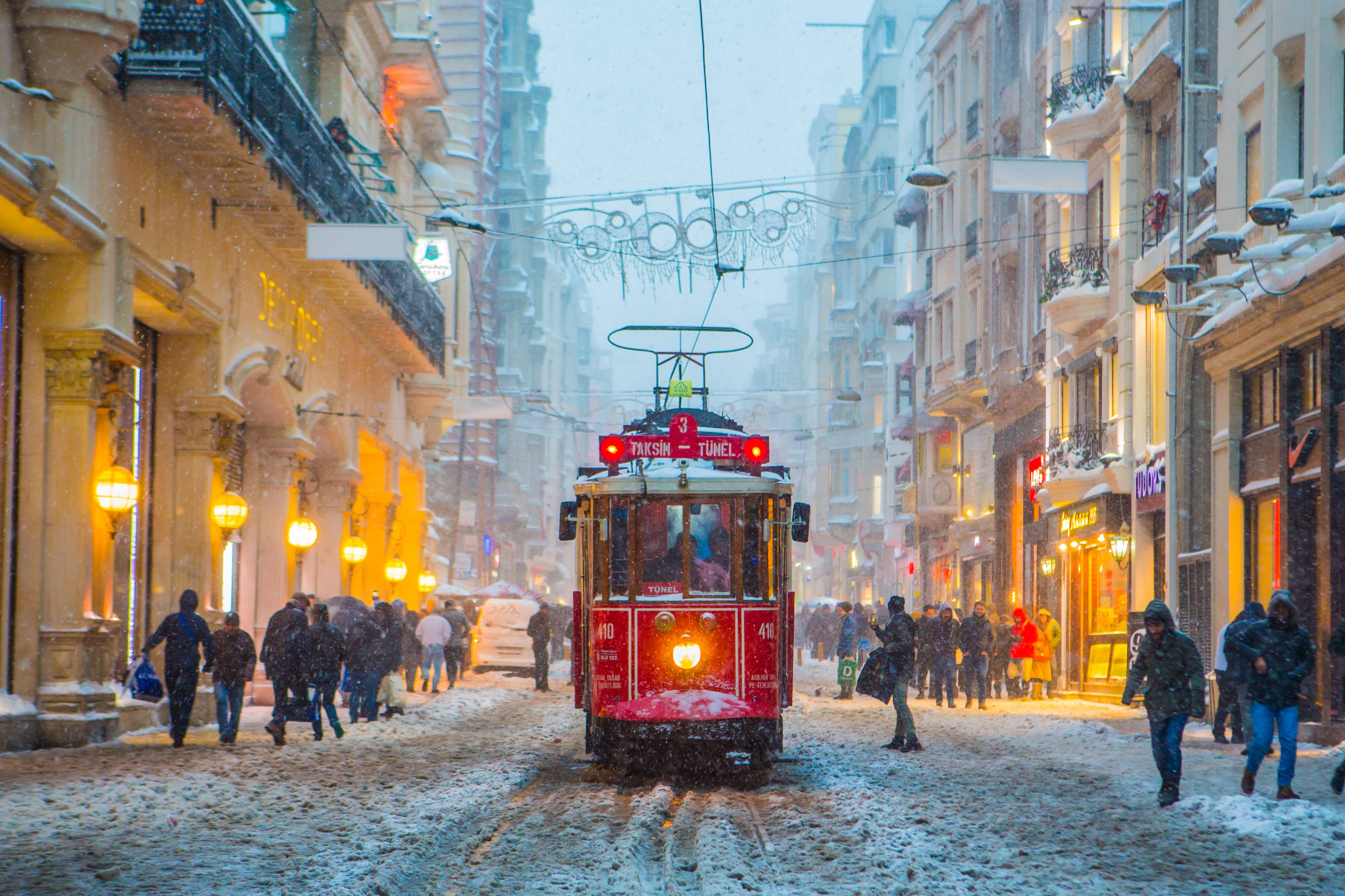 istanbul durante una sera invernale