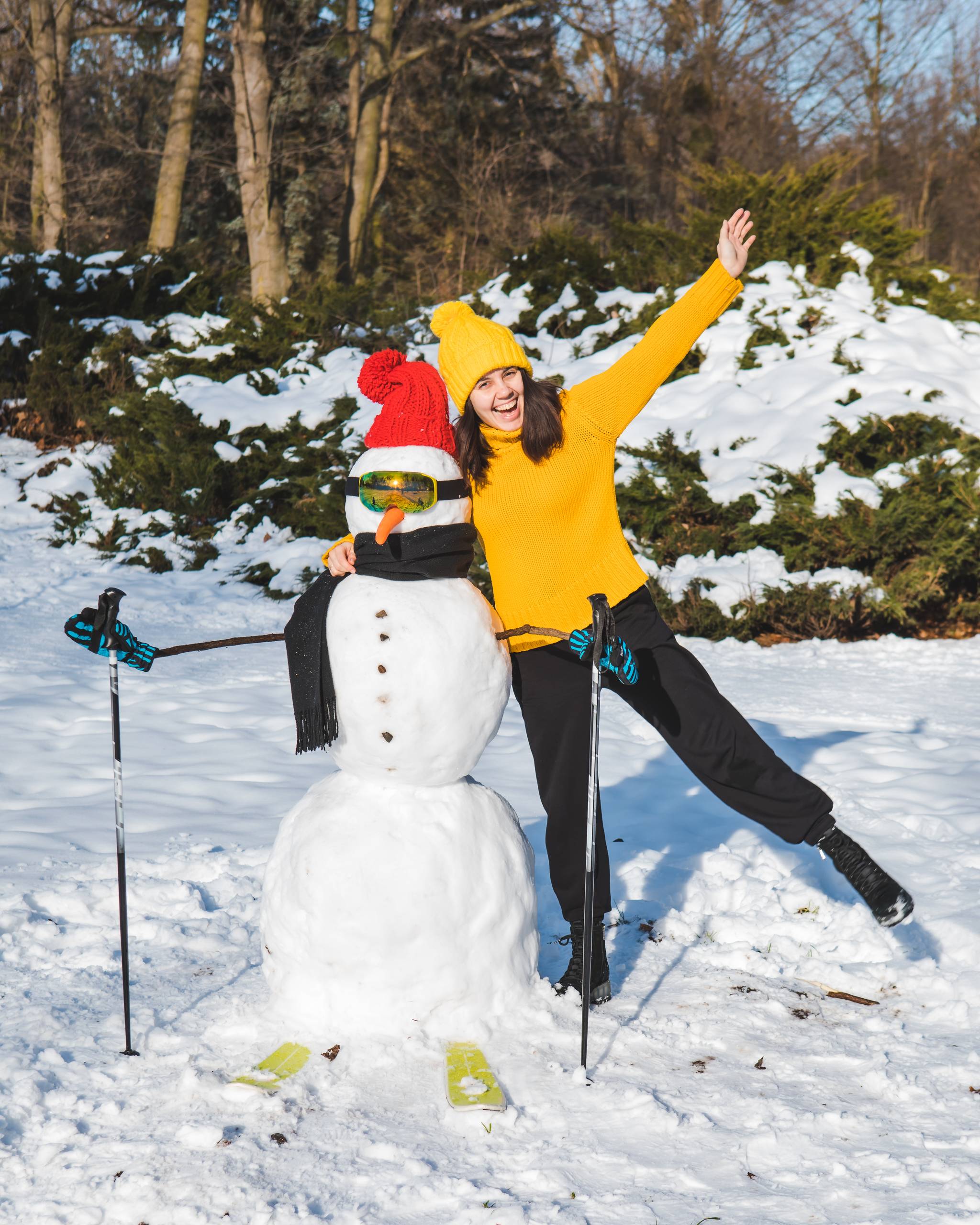 ragazza sulla neve