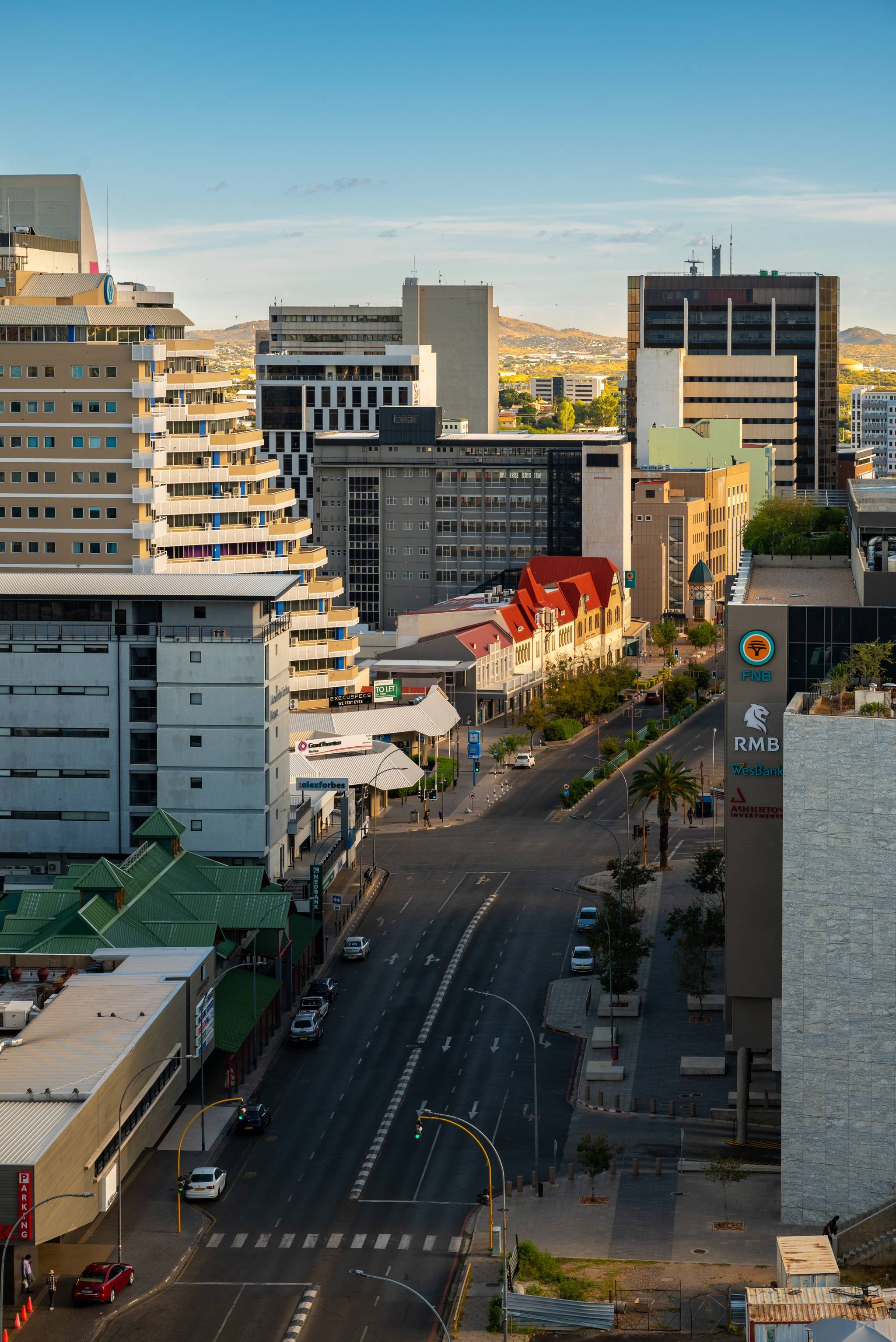 scorci dei palazzi di windhoek