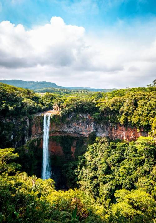 cascata nella giungla alle mauritius