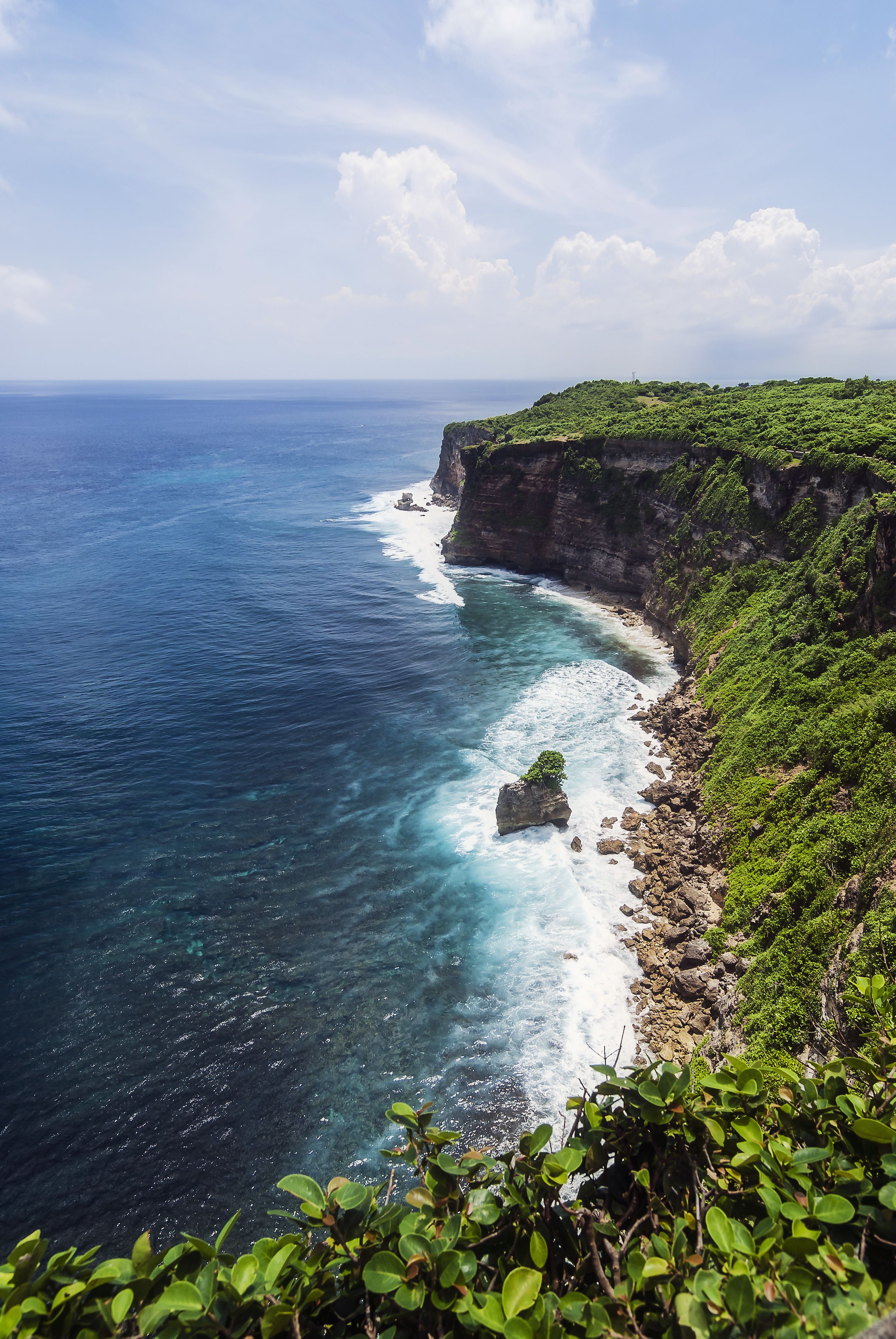vista dall alto della costa di jimbran