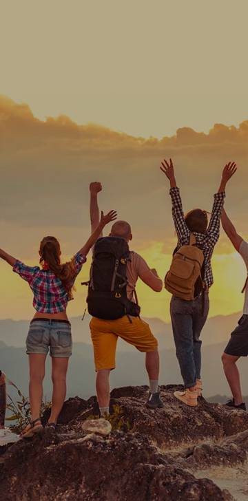 group of world travelers