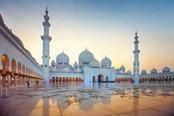 moschea abu dhabi tramonto