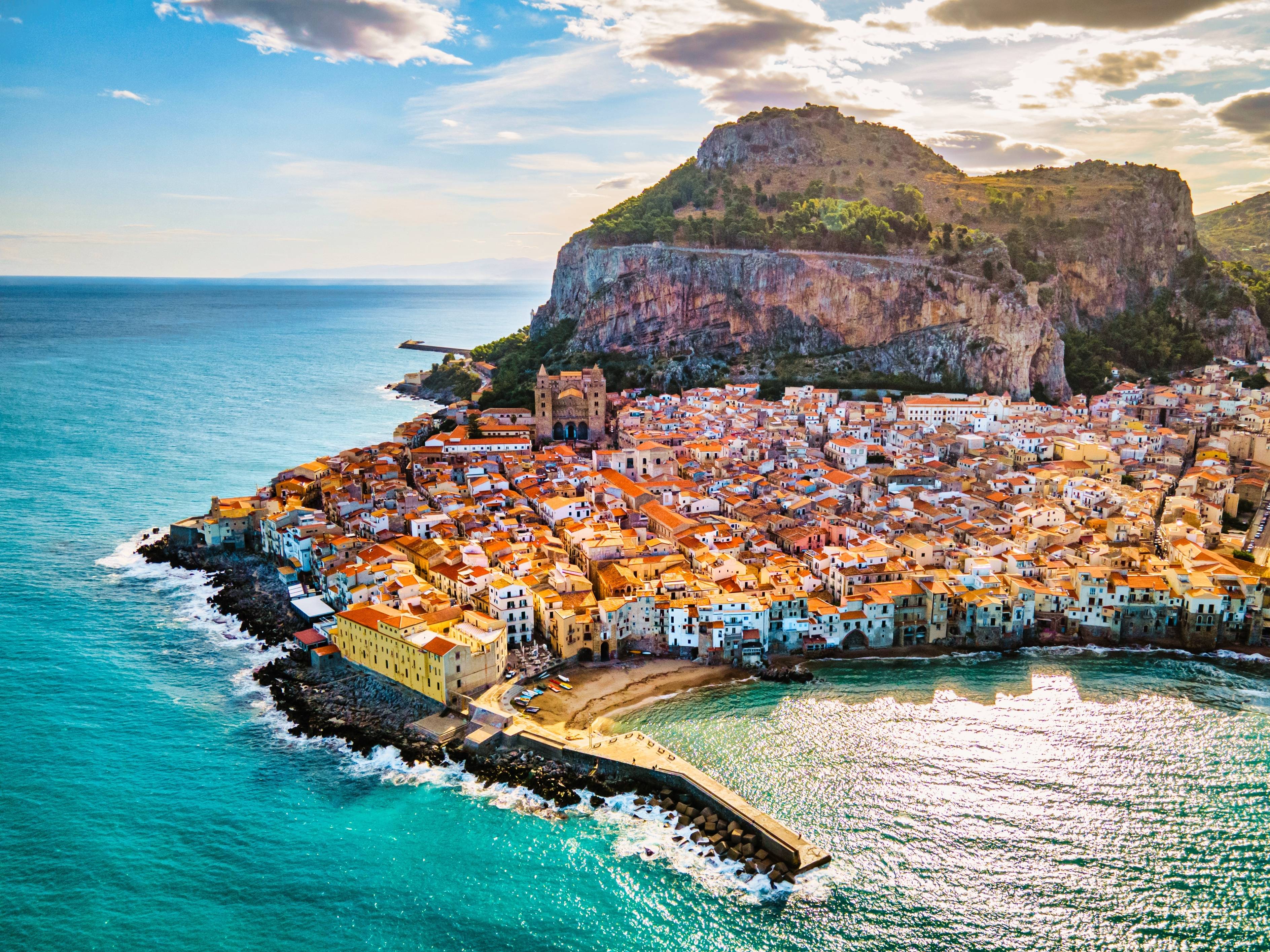 view from above of cefalu