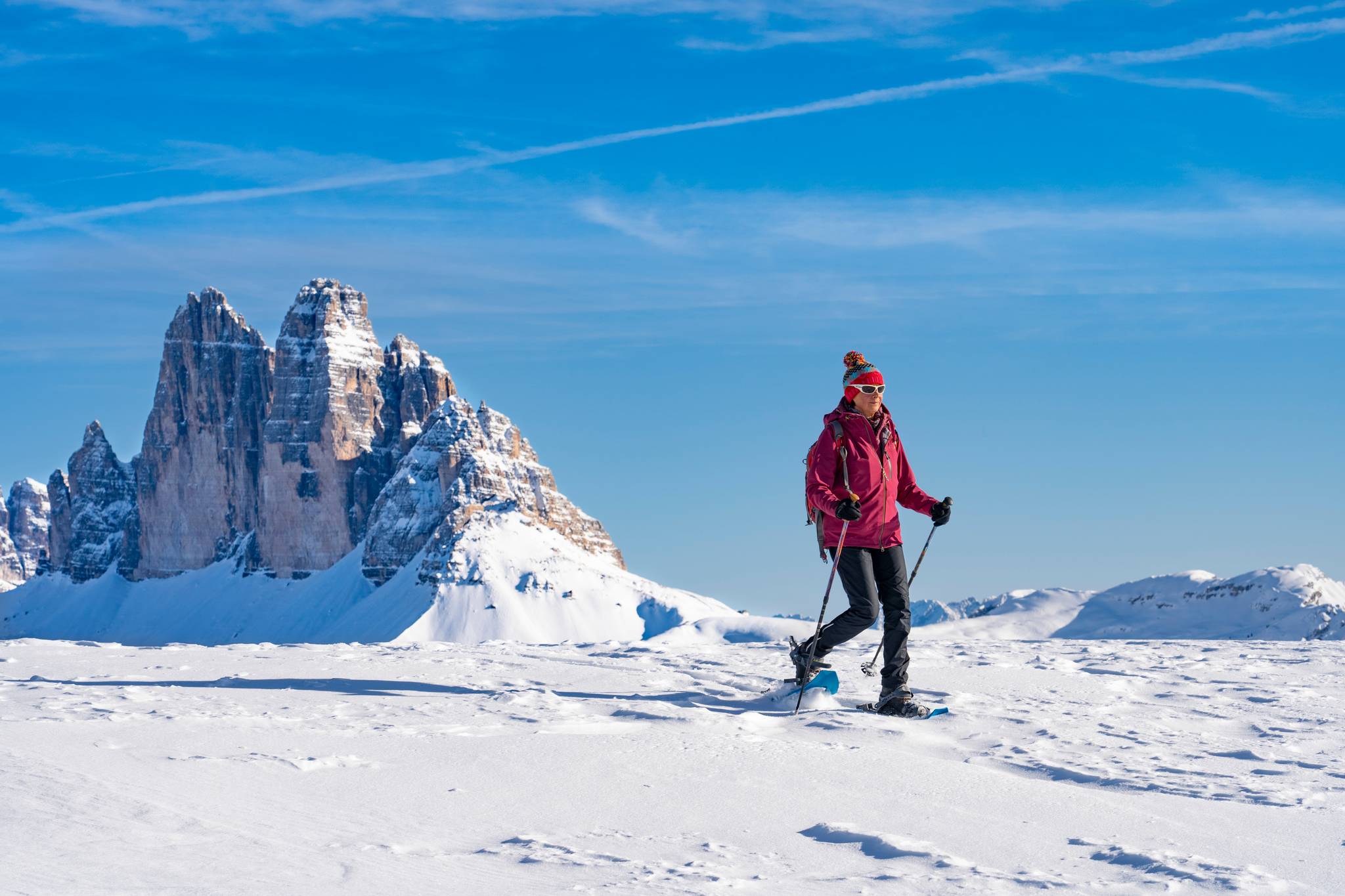 ciaspole sulle dolomiti