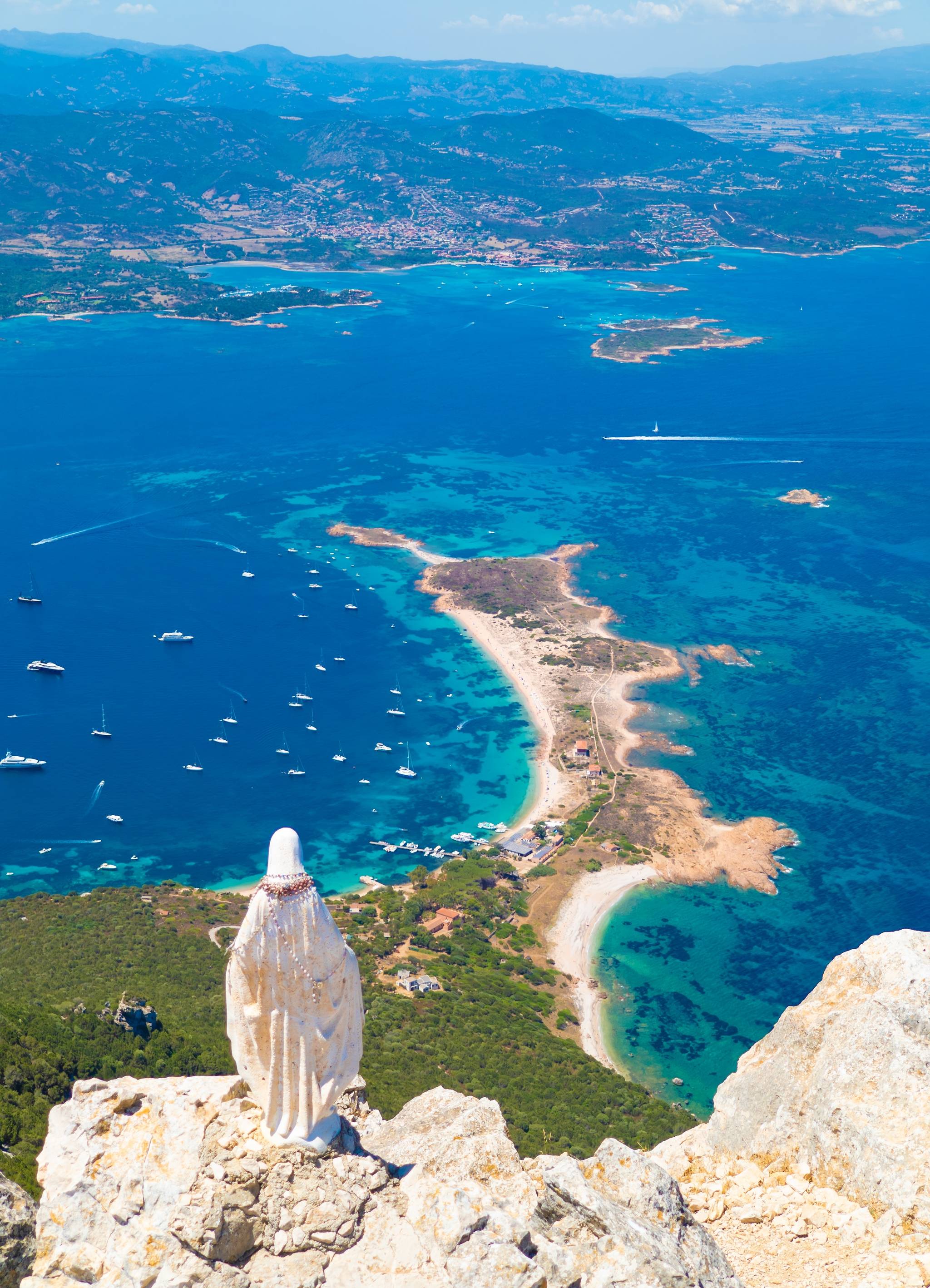 sea in olbia from above