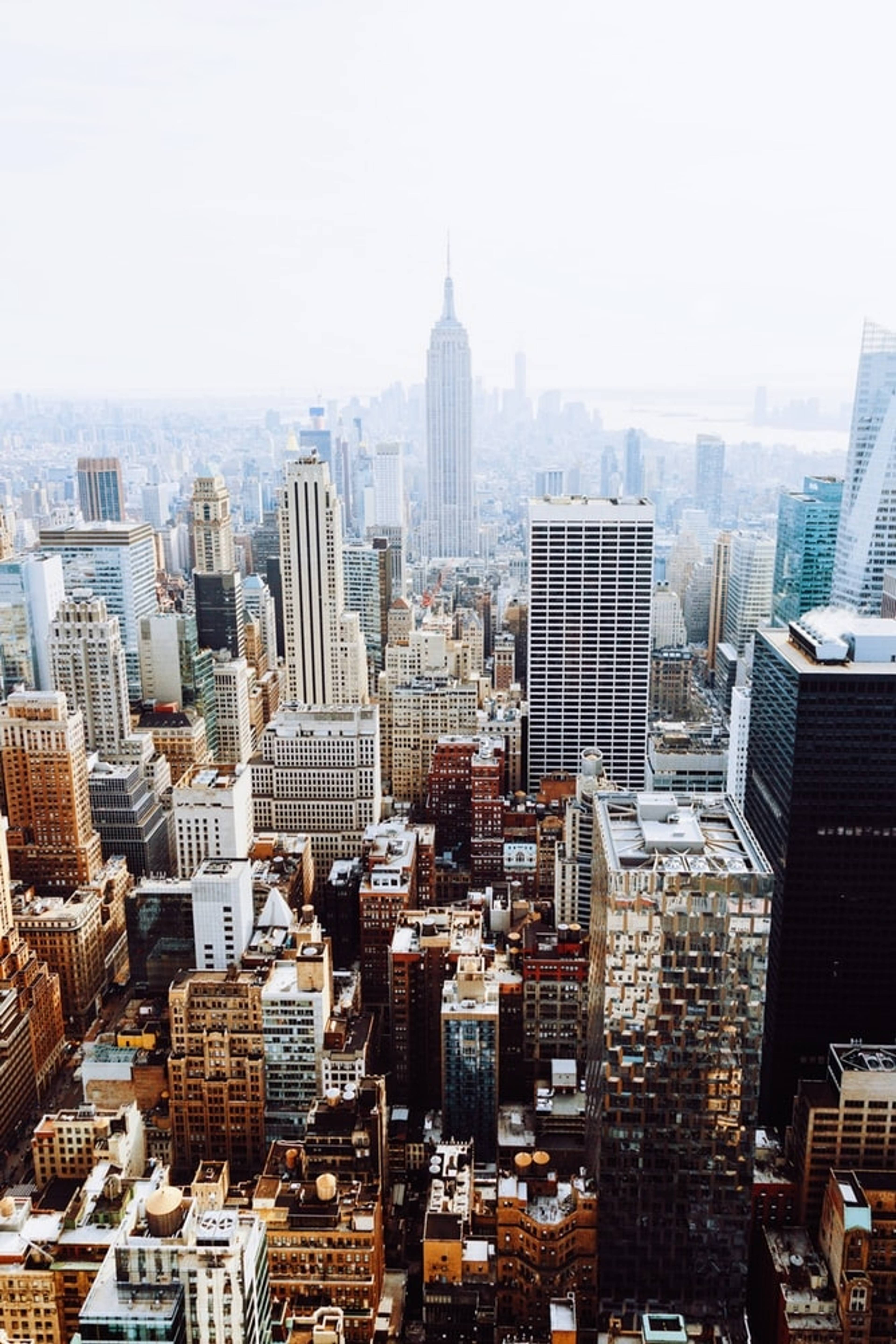 vista dall alto dei grattacieli di new york