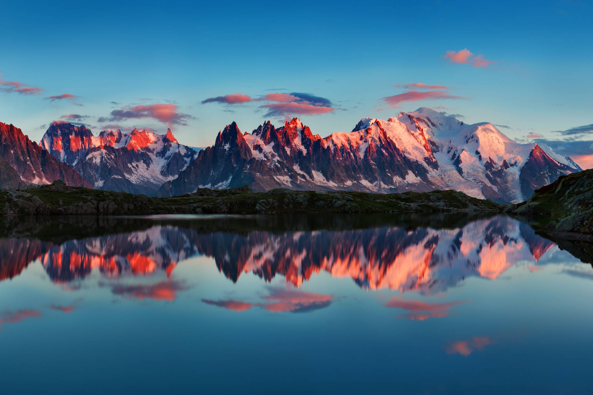 chamonix tramonto monte bianco