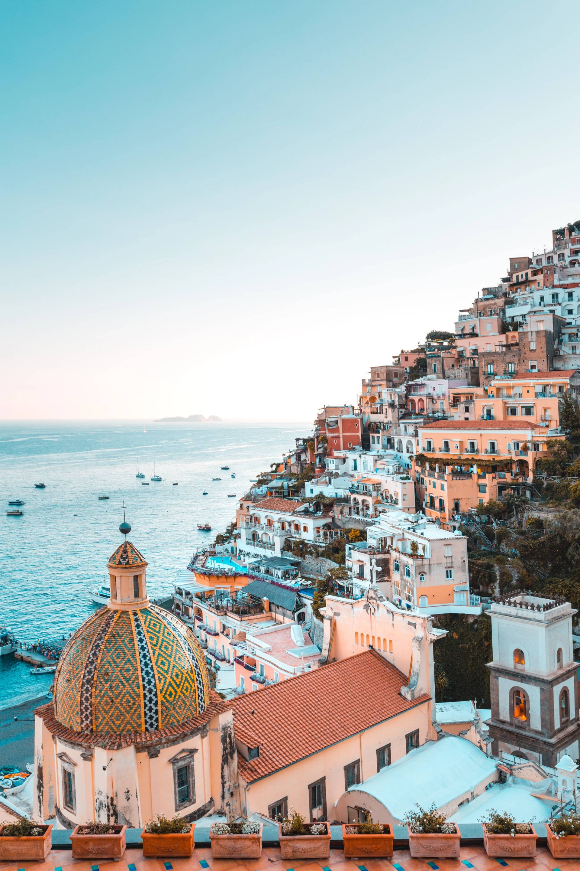positano city and sea view
