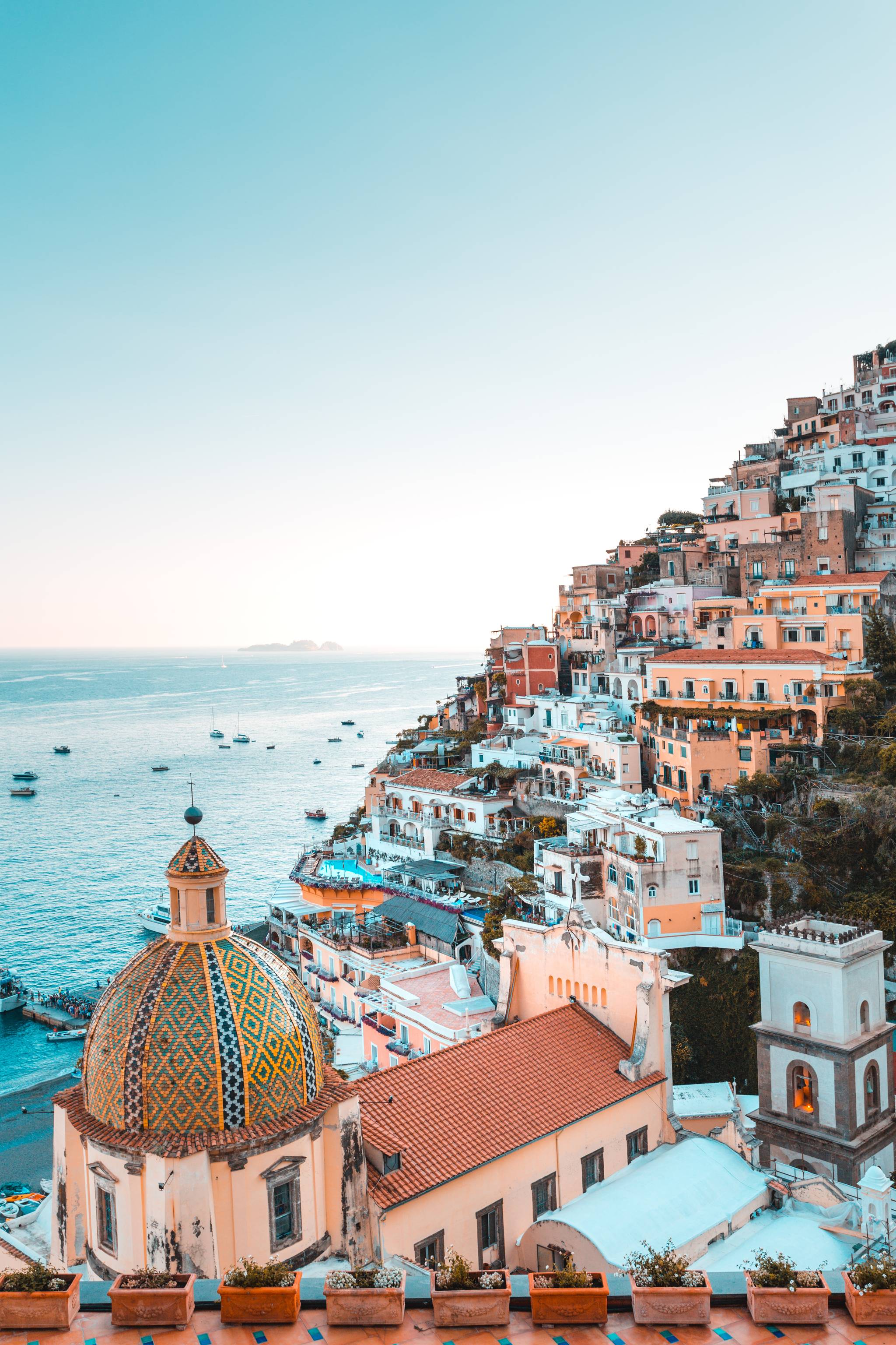 positano city and sea view