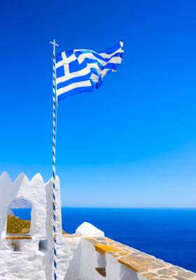 bandiera greca con mare