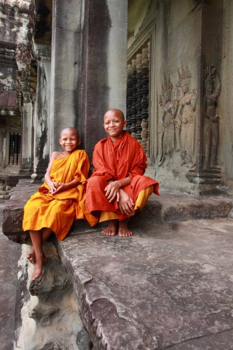 bambini monaci a siem reap