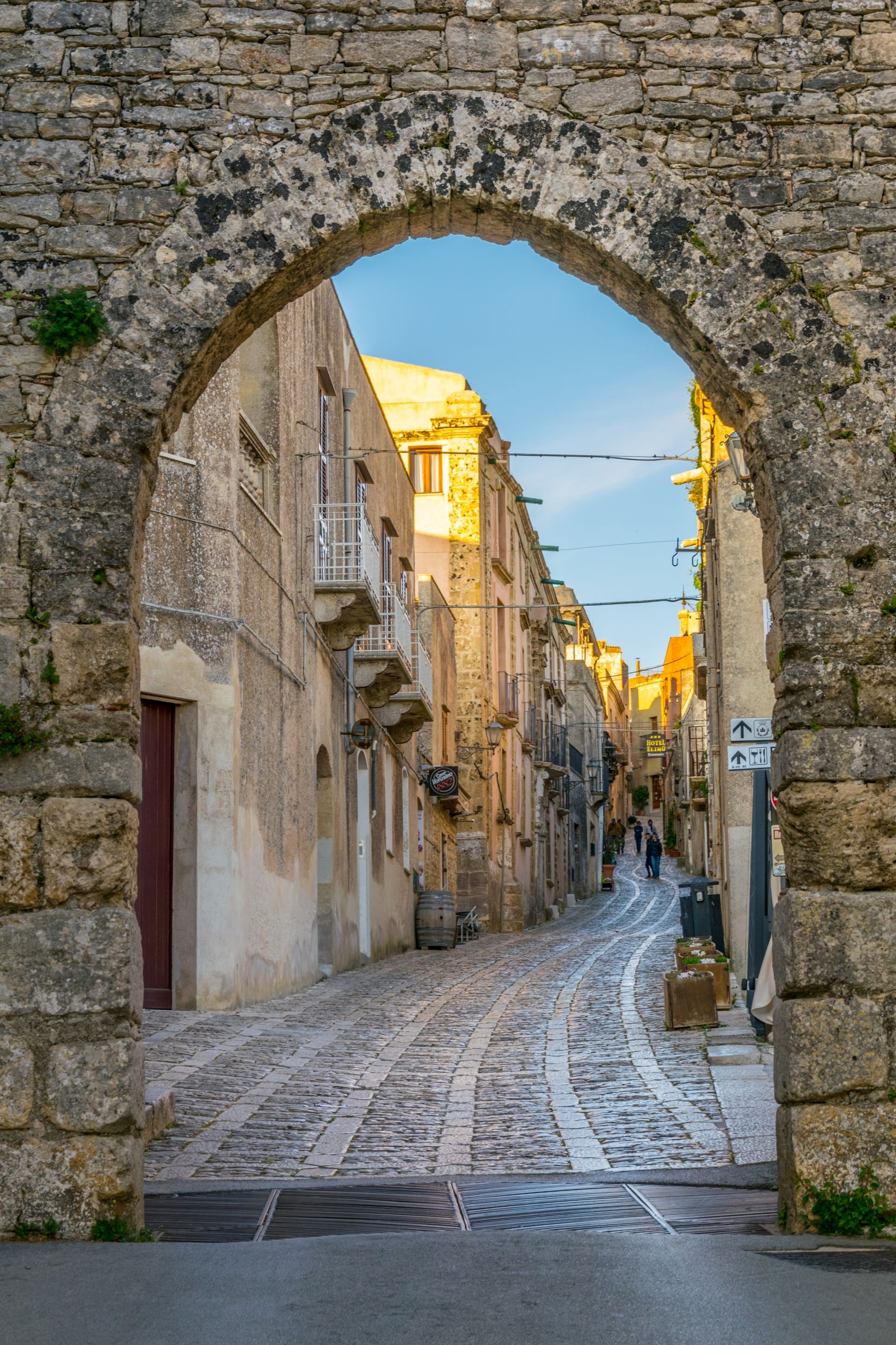 view from above of the Erice castle
