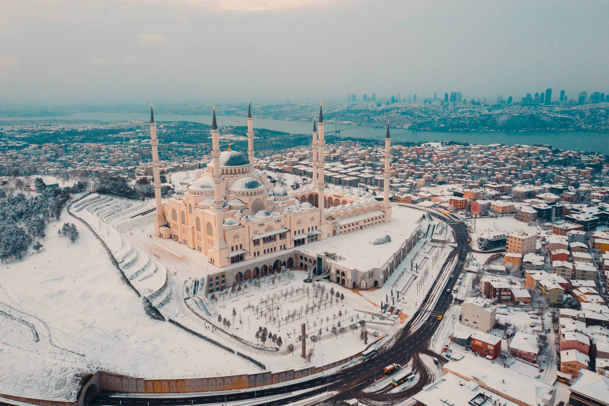 vista su istanbul in inverno