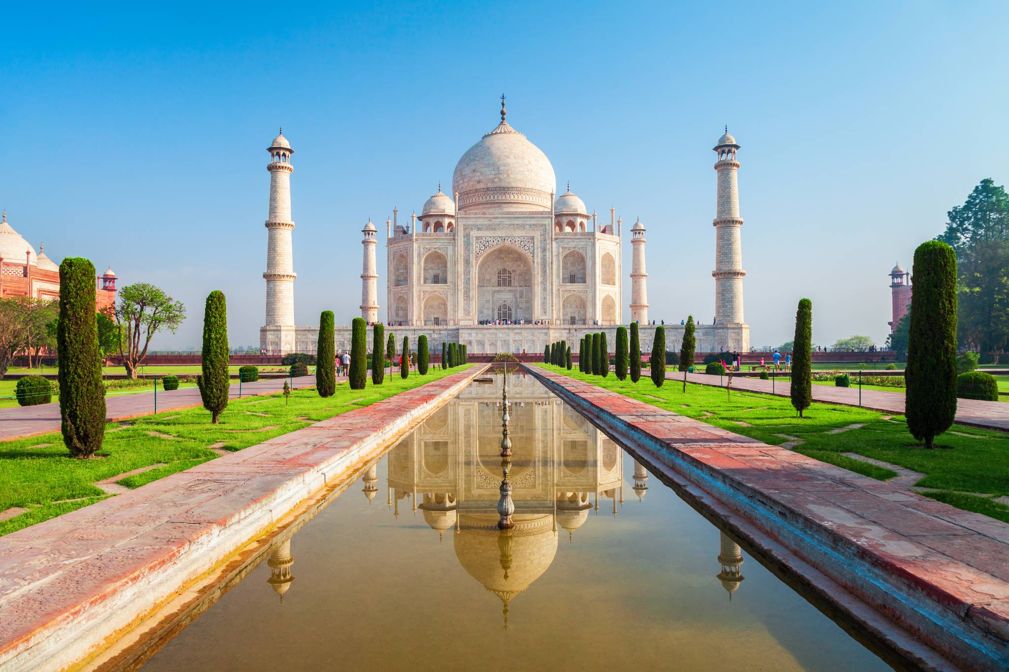 riflesso taj mahal acqua india