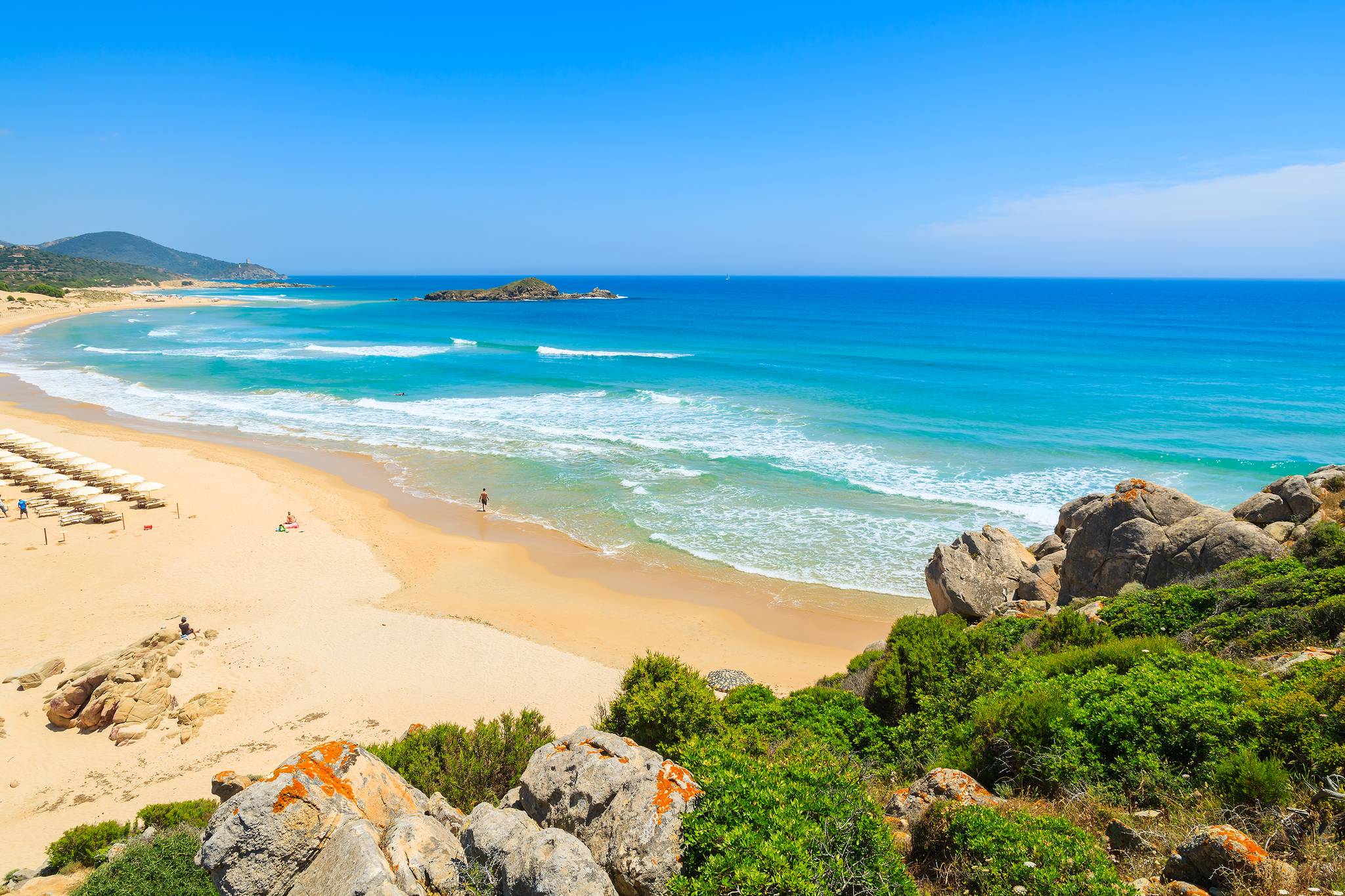 spiaggia su giudeu sardegna