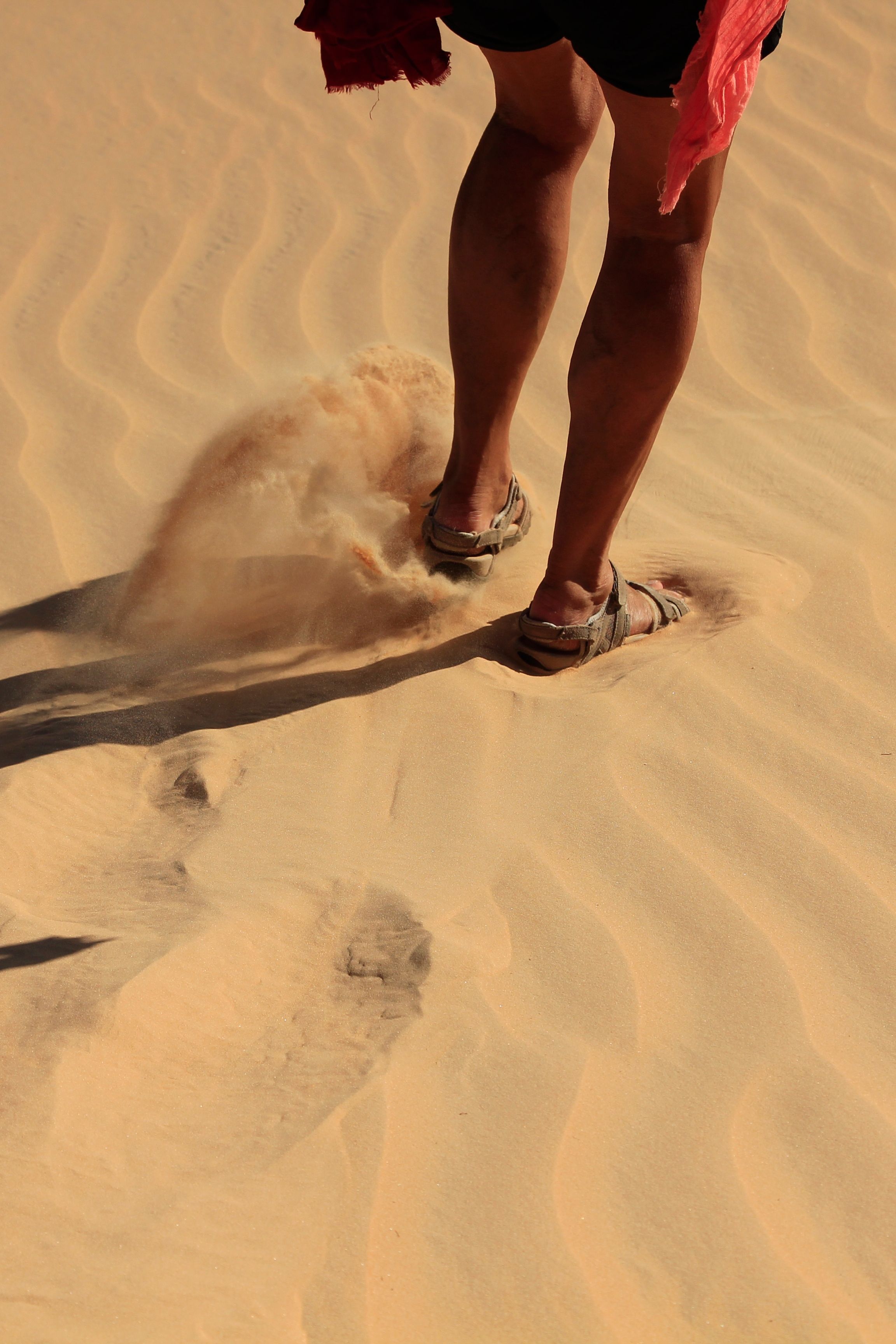 walking in the Sahara desert