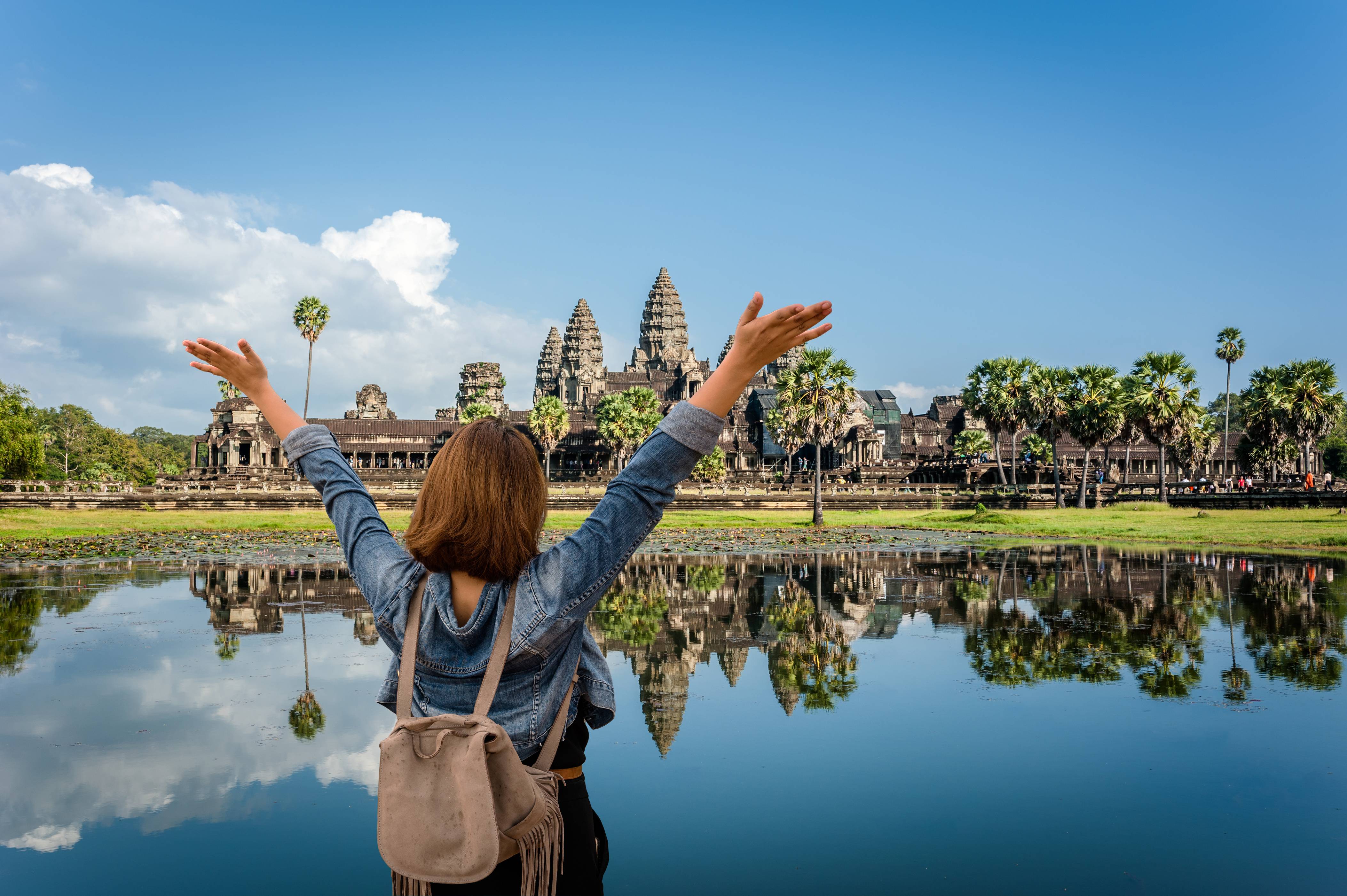 turista ad angkor wat